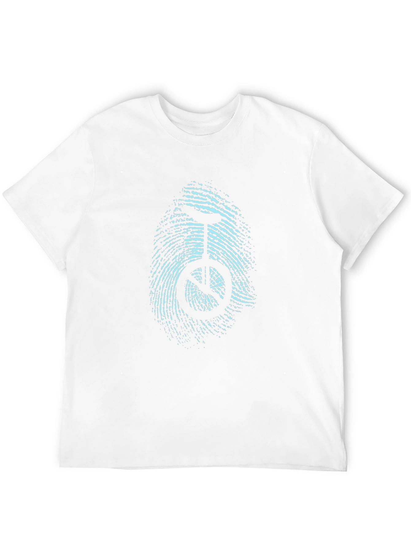 Unicycle Fingerprint Graphic Tee - Black Cotton Blend