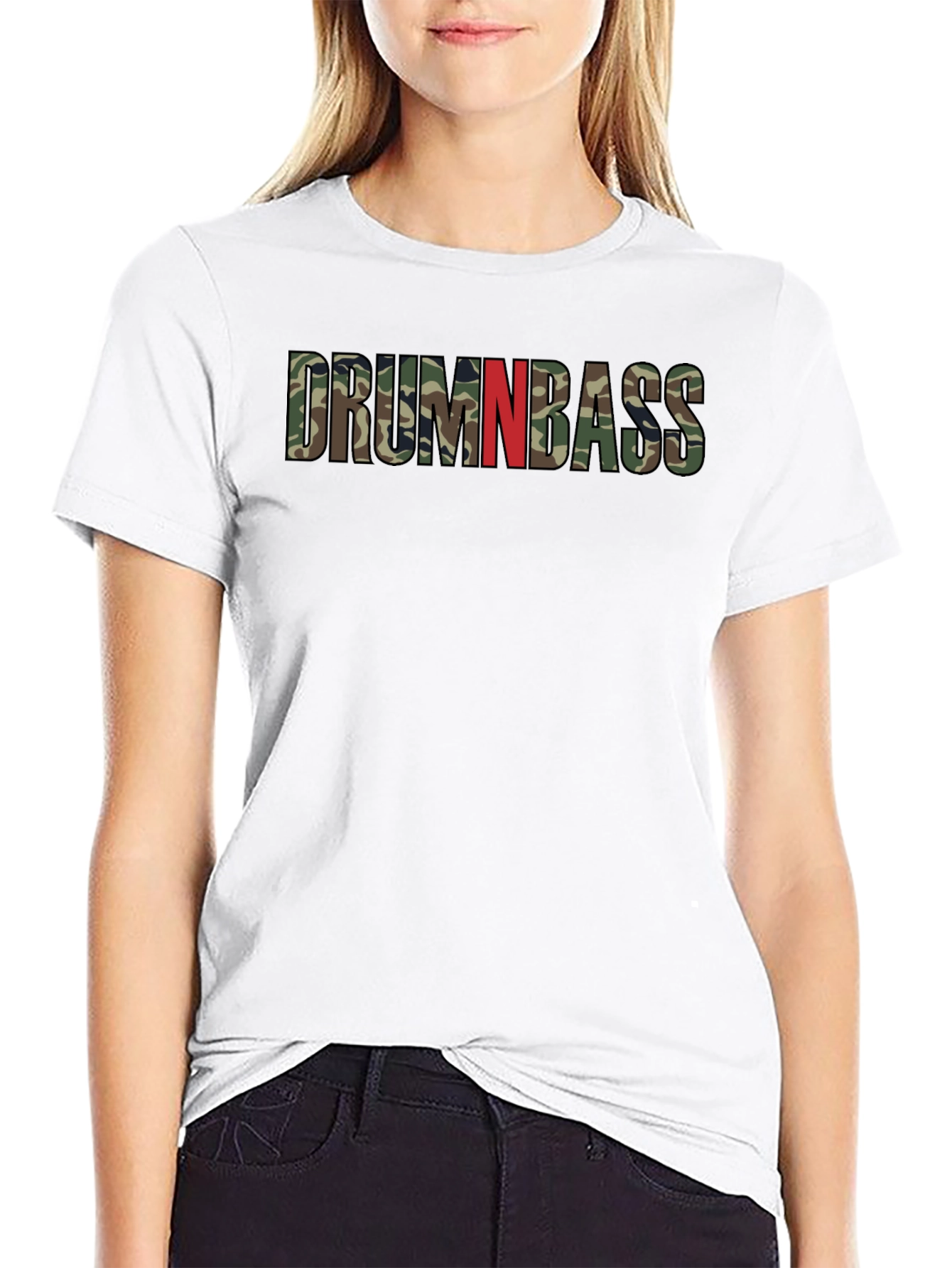 Drum and Bass Camo Print T-Shirt
