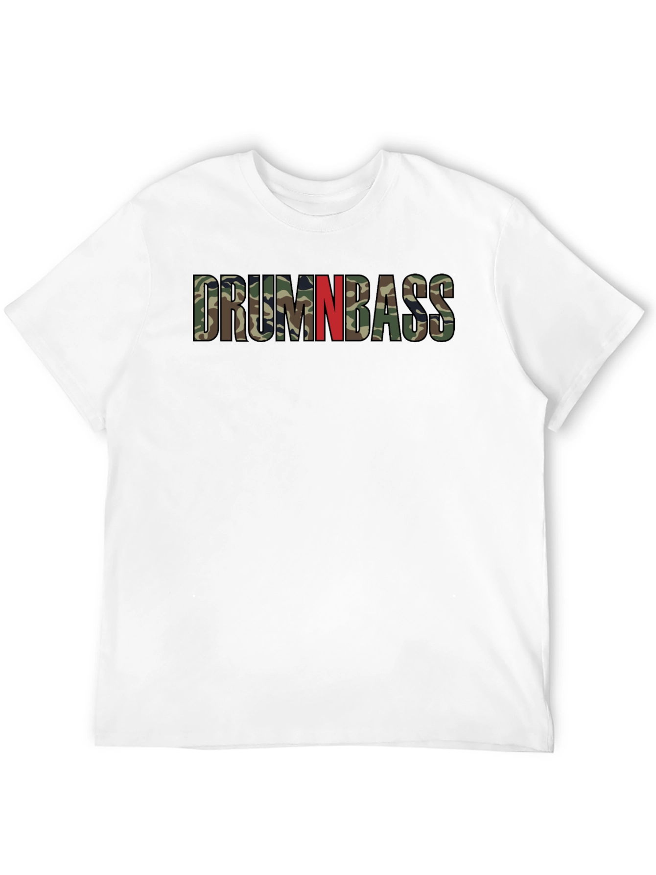 Drum and Bass Camo Print T-Shirt