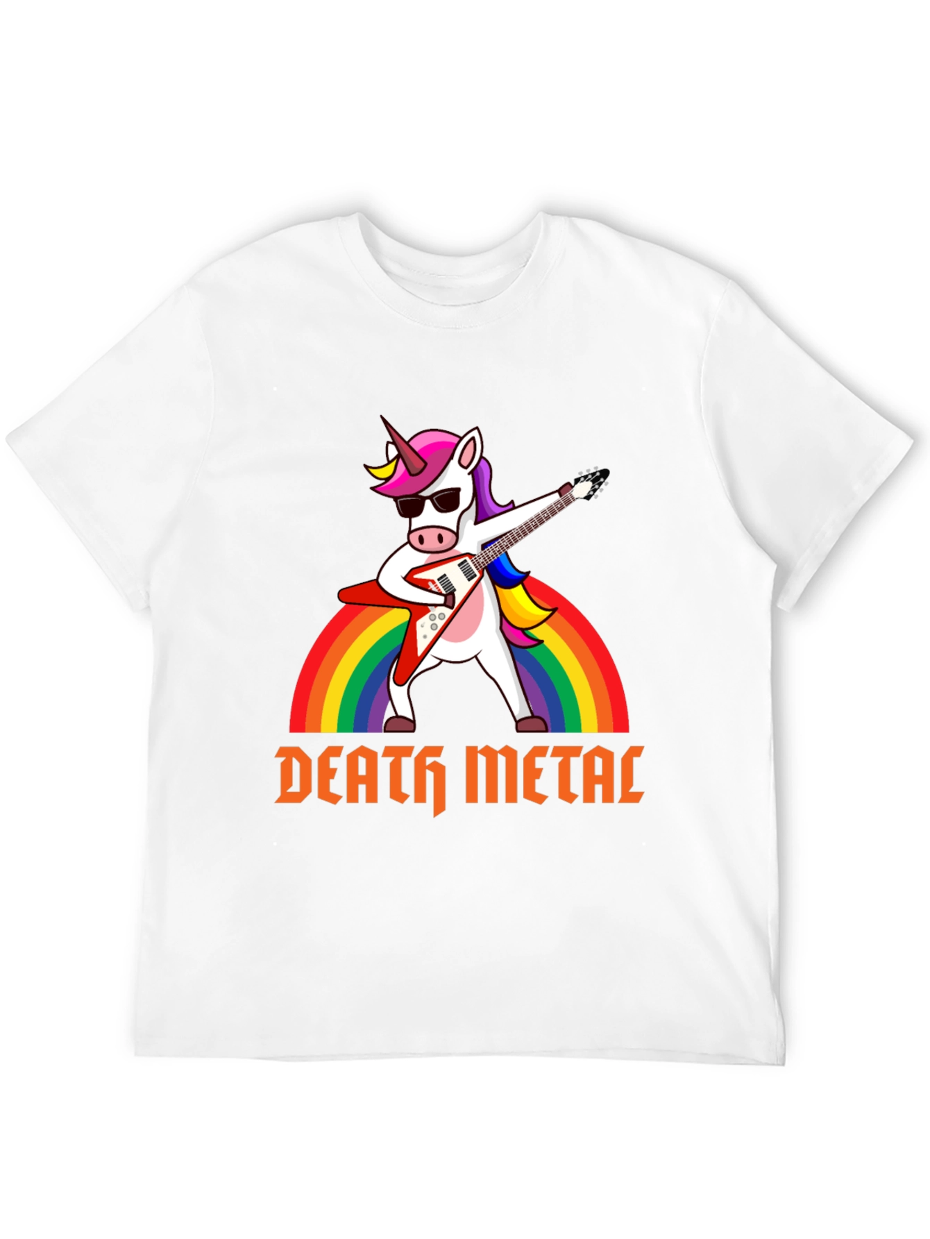 Death Metal Unicorn T-Shirt Rocker Rainbow