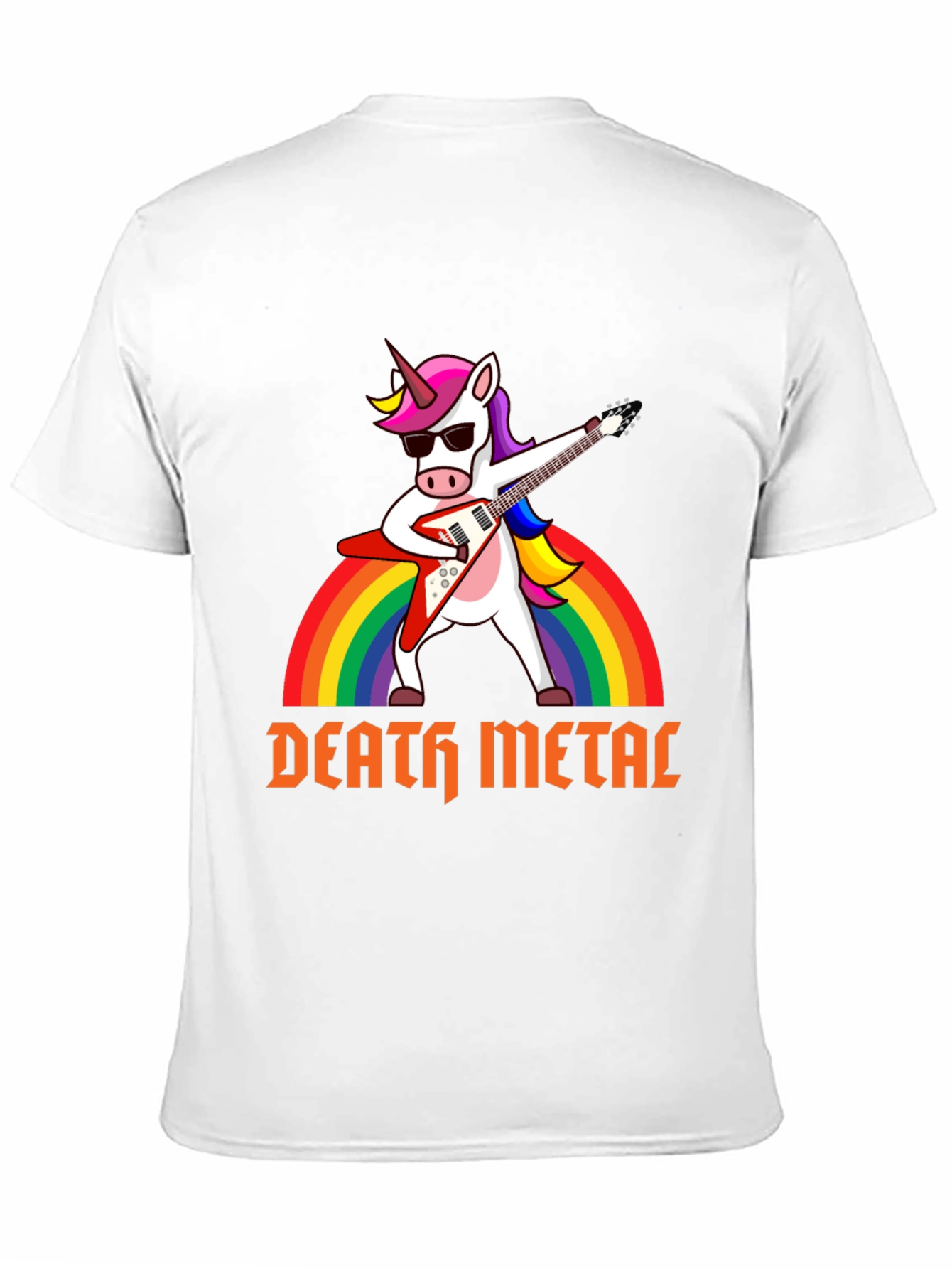 Death Metal Unicorn T-Shirt Rocker Rainbow