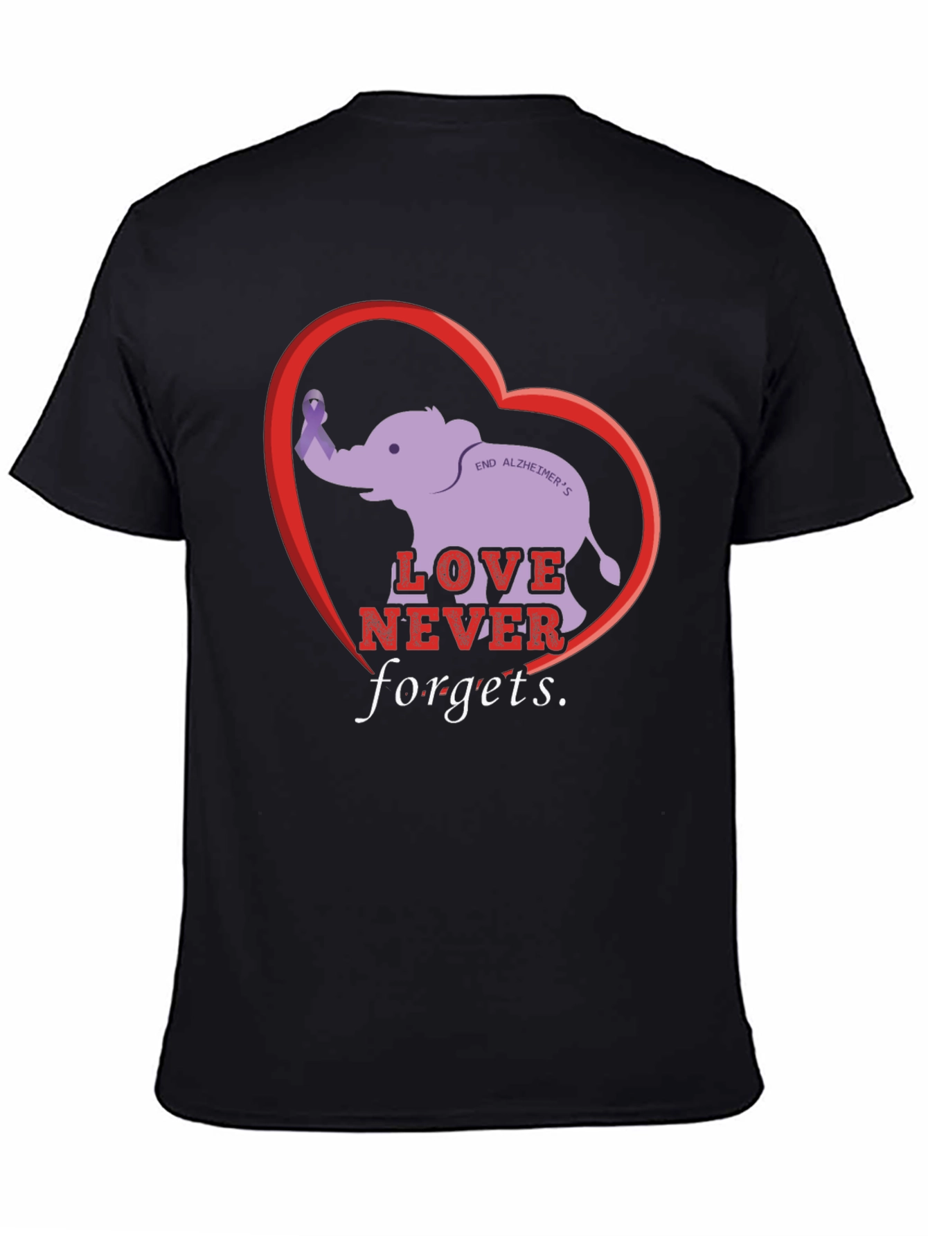 Love Never Forgets Alzheimers Awareness T-Shirt