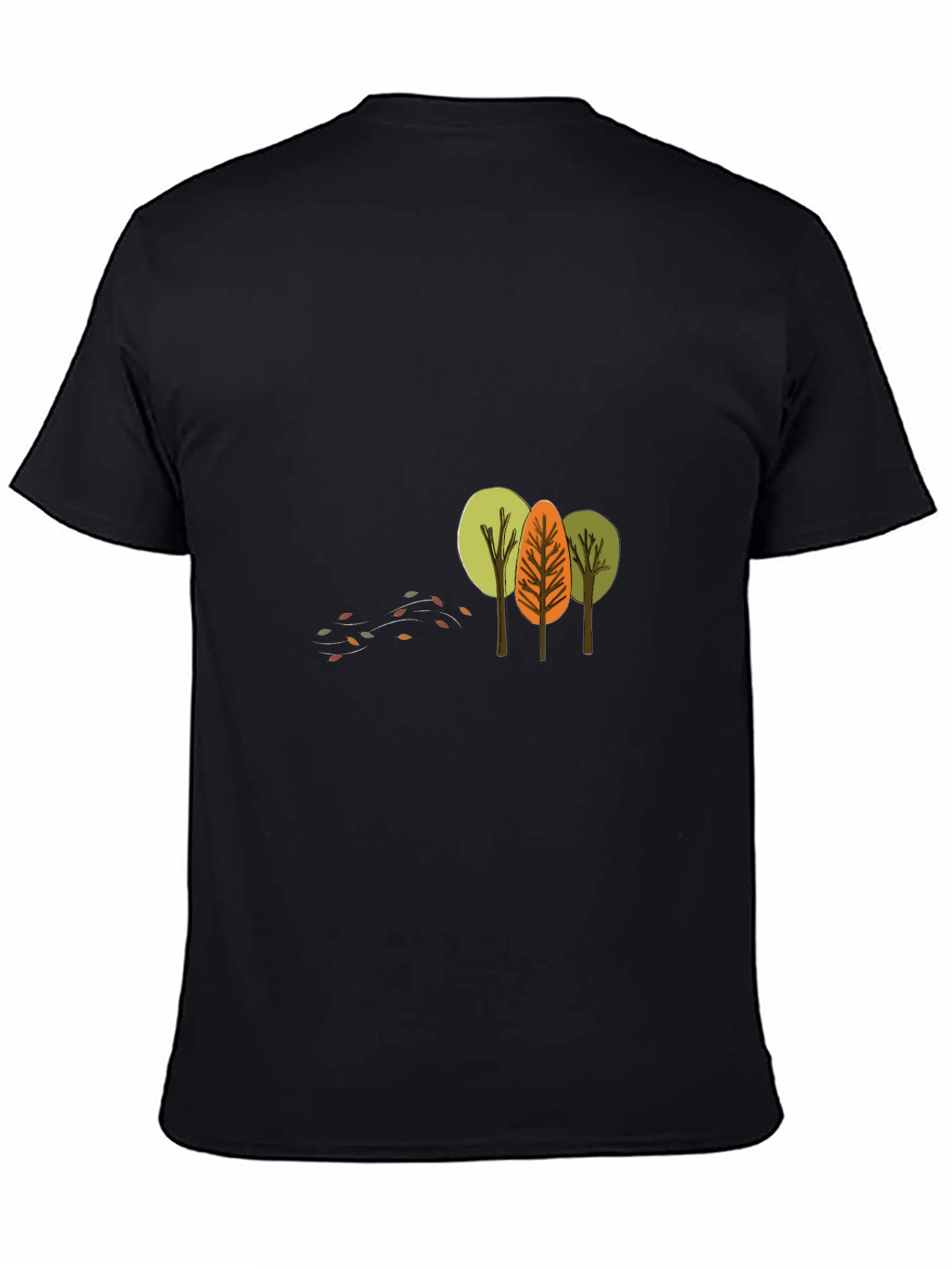 Autumn Trees Graphic T-Shirt - Soft Black Cotton