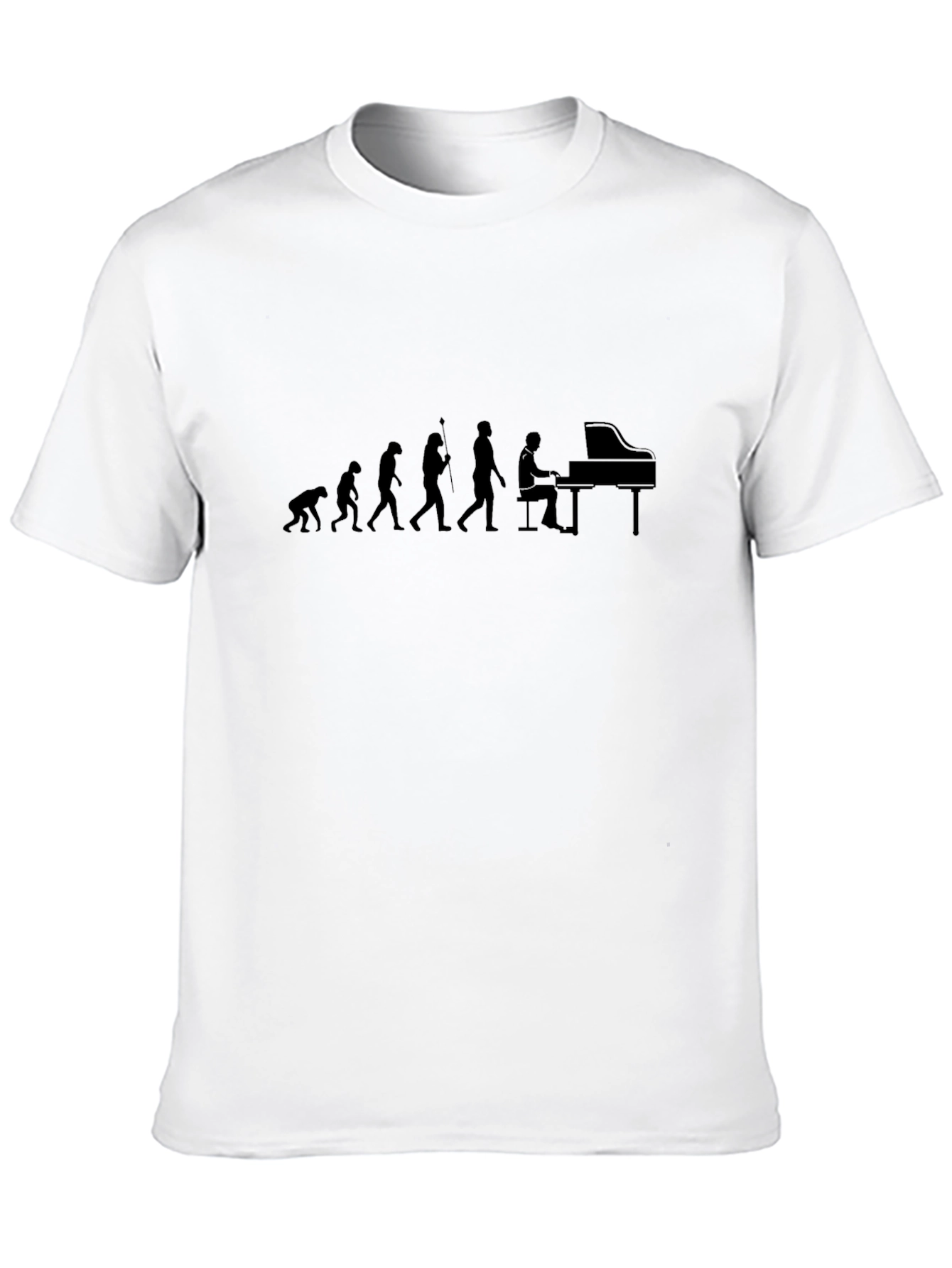 Evolution of Music T-Shirt - Piano Player