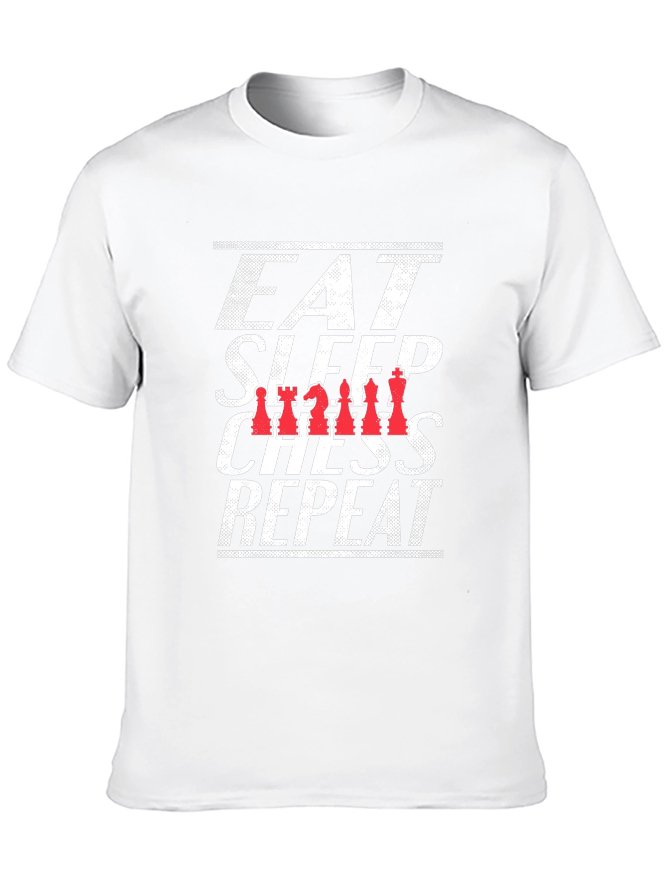 Eat Sleep Chess Repeat Black Graphic T-Shirt