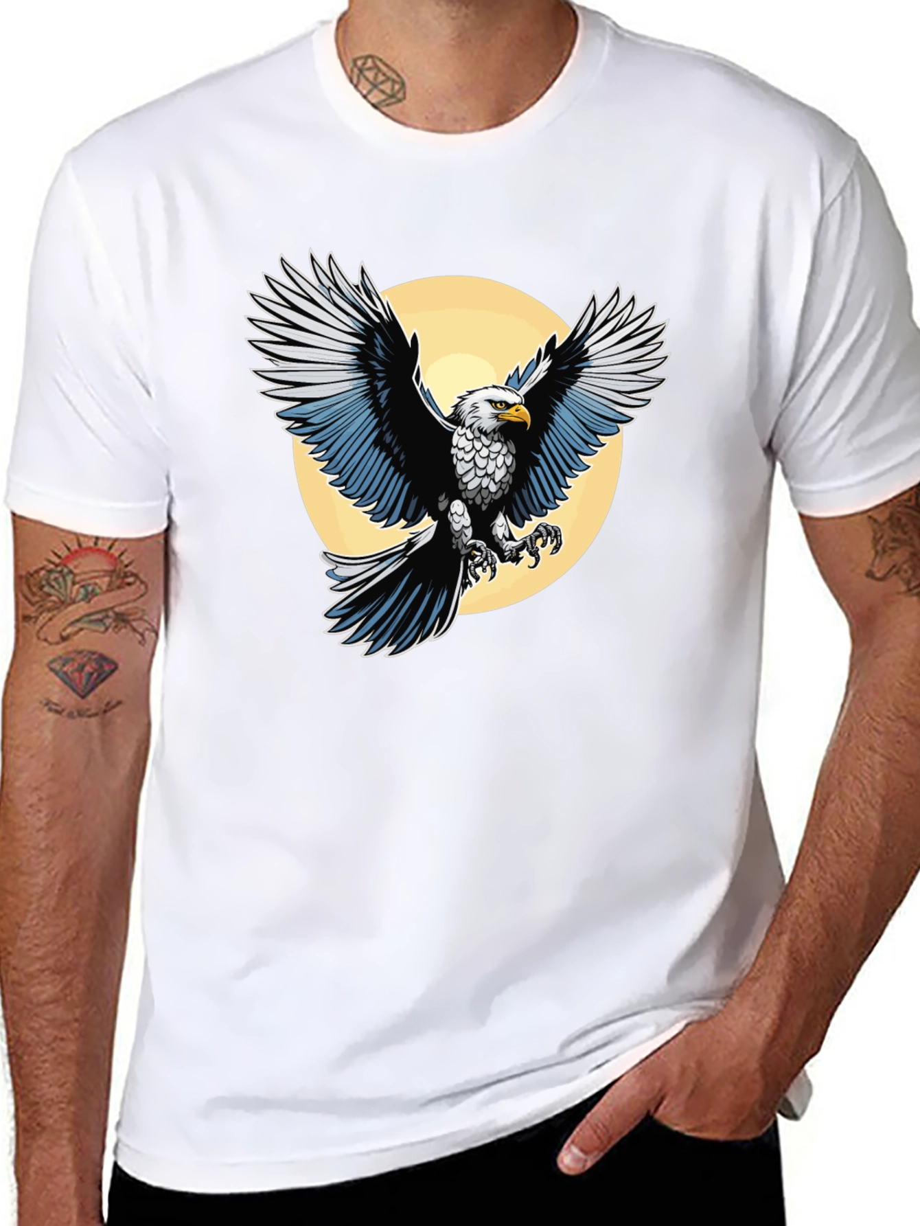 Eagle Graphic T-Shirt - Black Cotton Tee