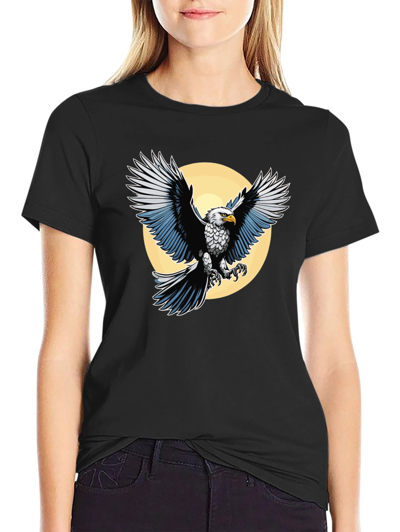 Eagle Graphic T-Shirt - Black Cotton Tee