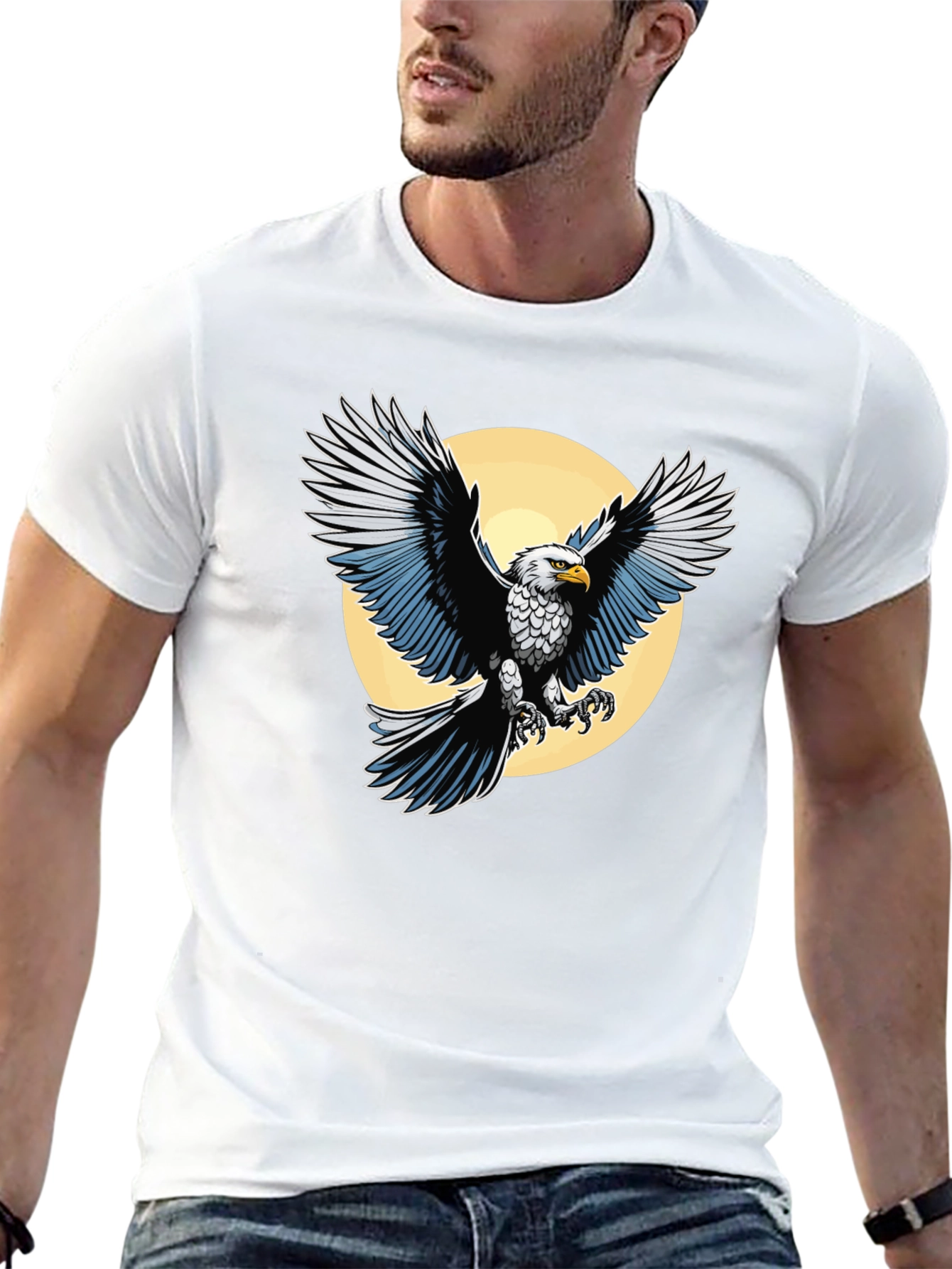 Eagle Graphic T-Shirt - Black Cotton Tee