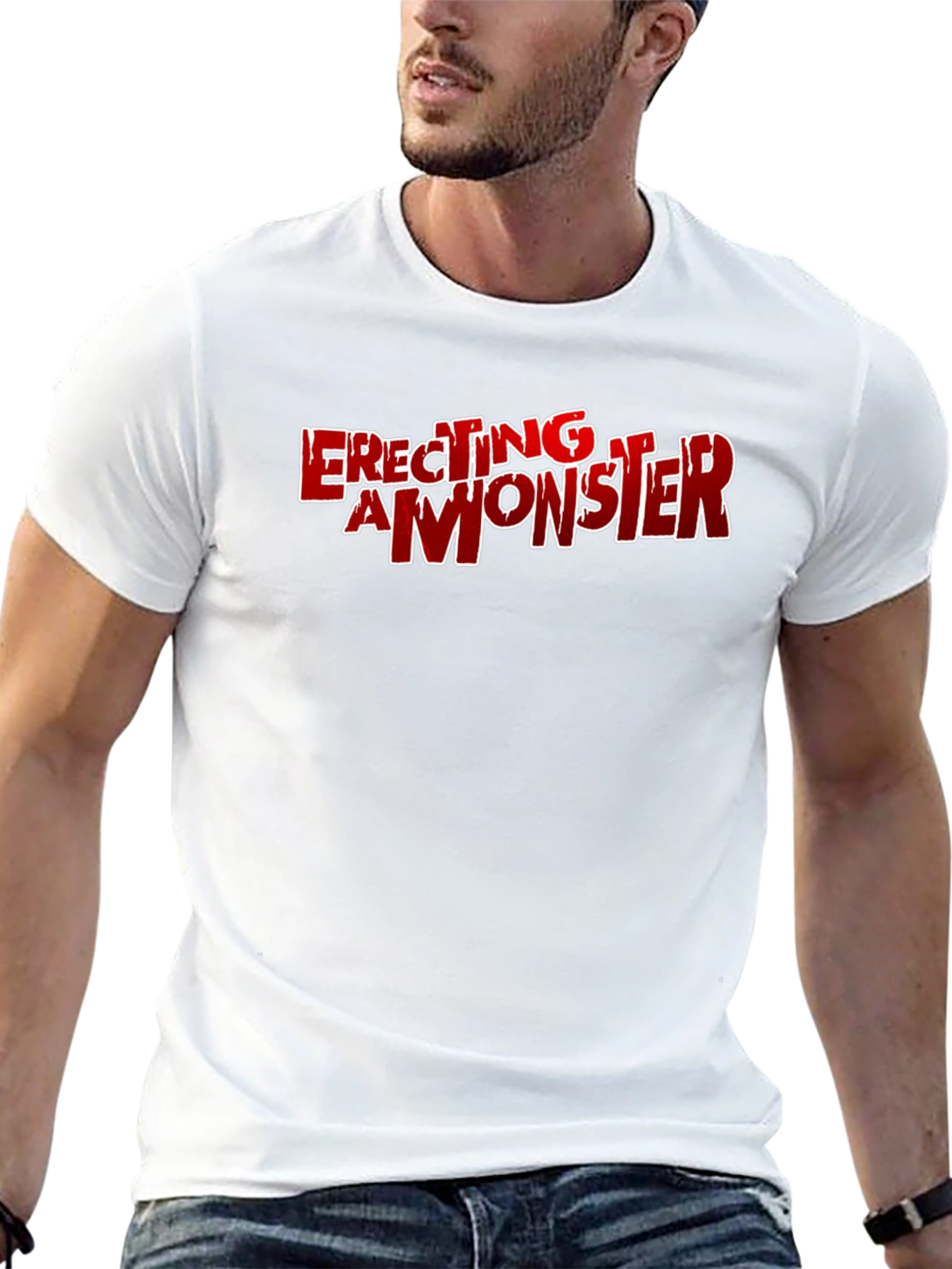 Erecting a Monster Graphic T-Shirt - Black