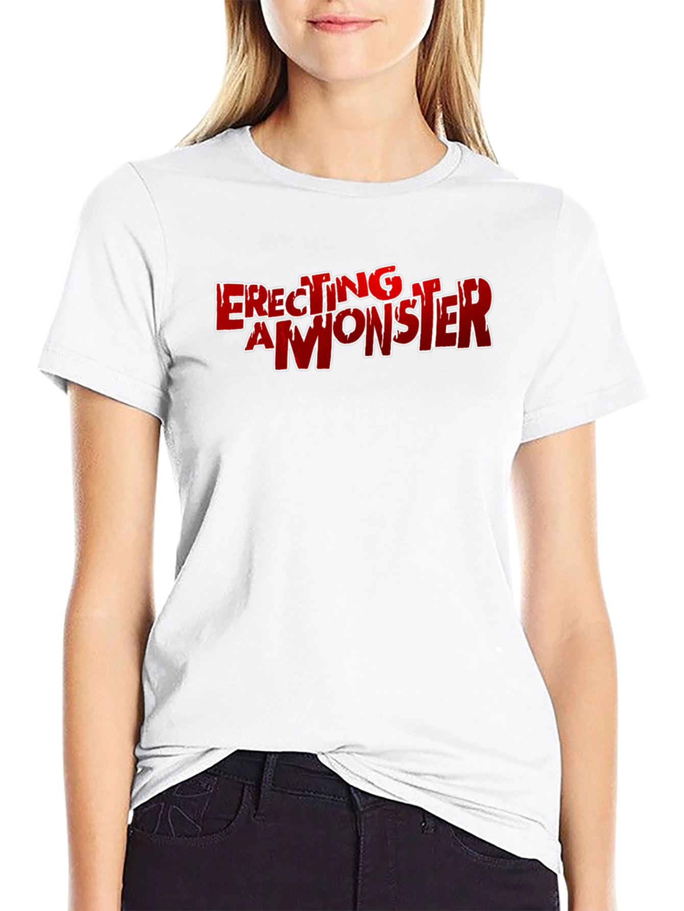 Erecting a Monster Graphic T-Shirt - Black