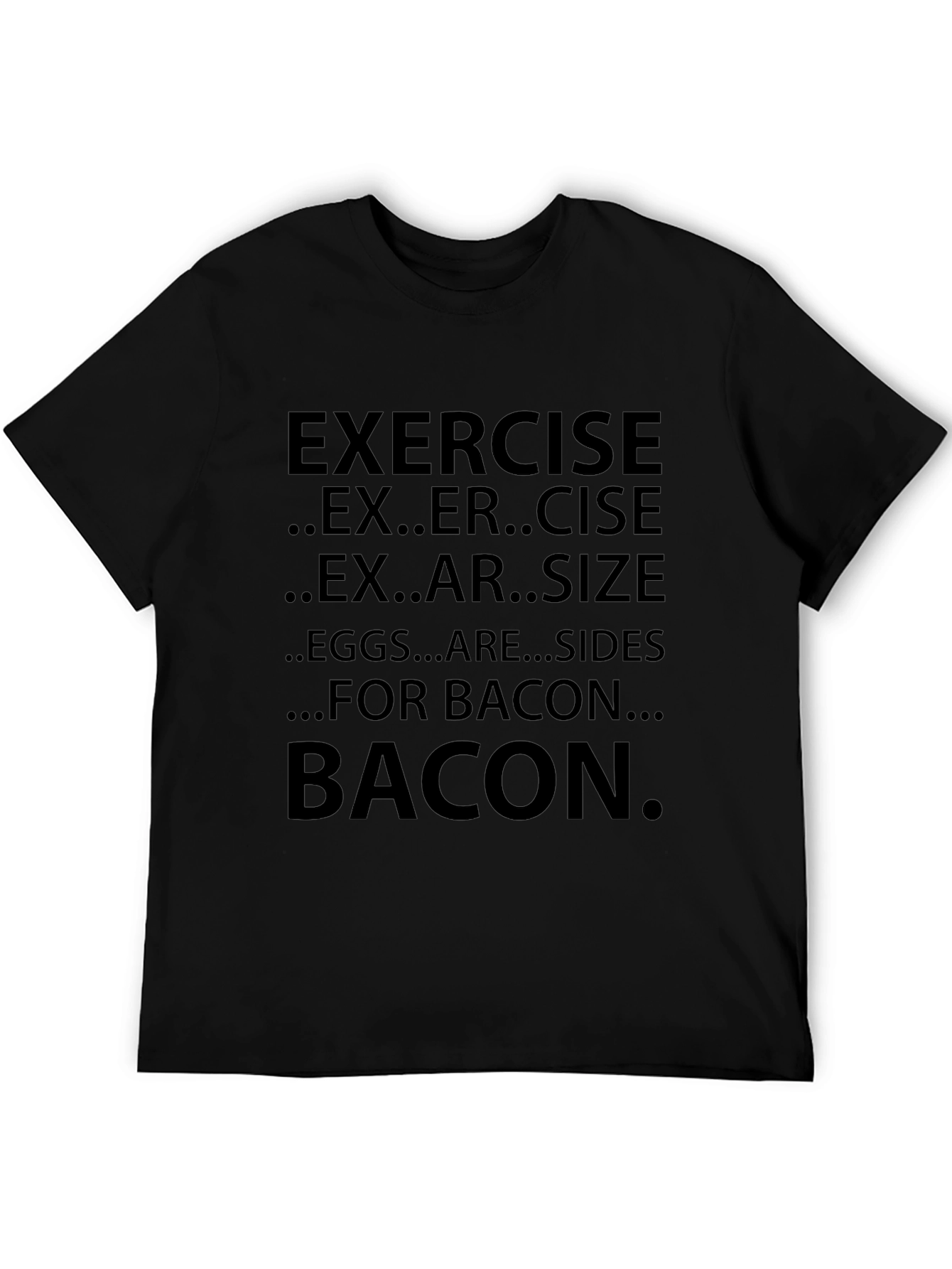 Bacon and Exercise Funny Graphic Tee