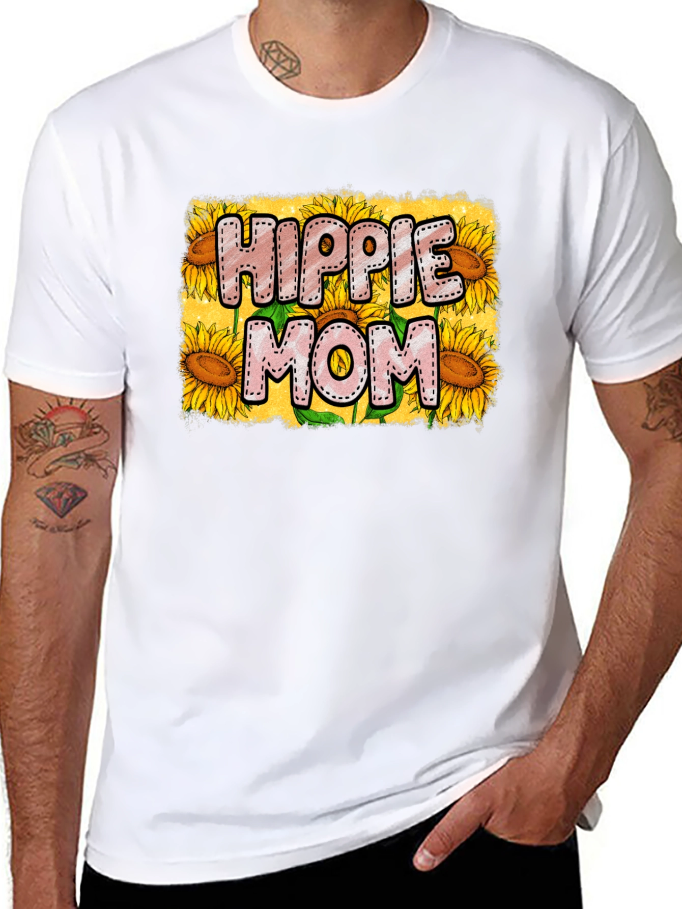 Hippie Mom Sunflower Graphic Tee
