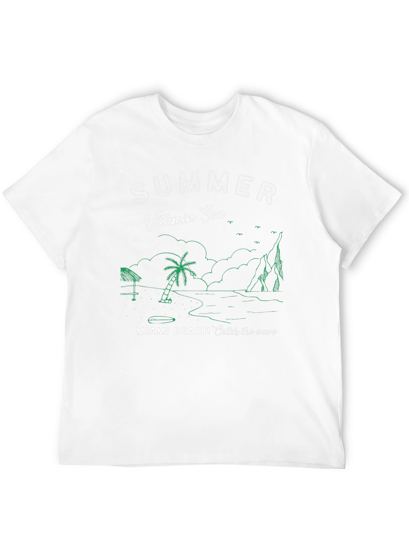 Summer Vitamin Sea Miami Beach Graphic T-Shirt