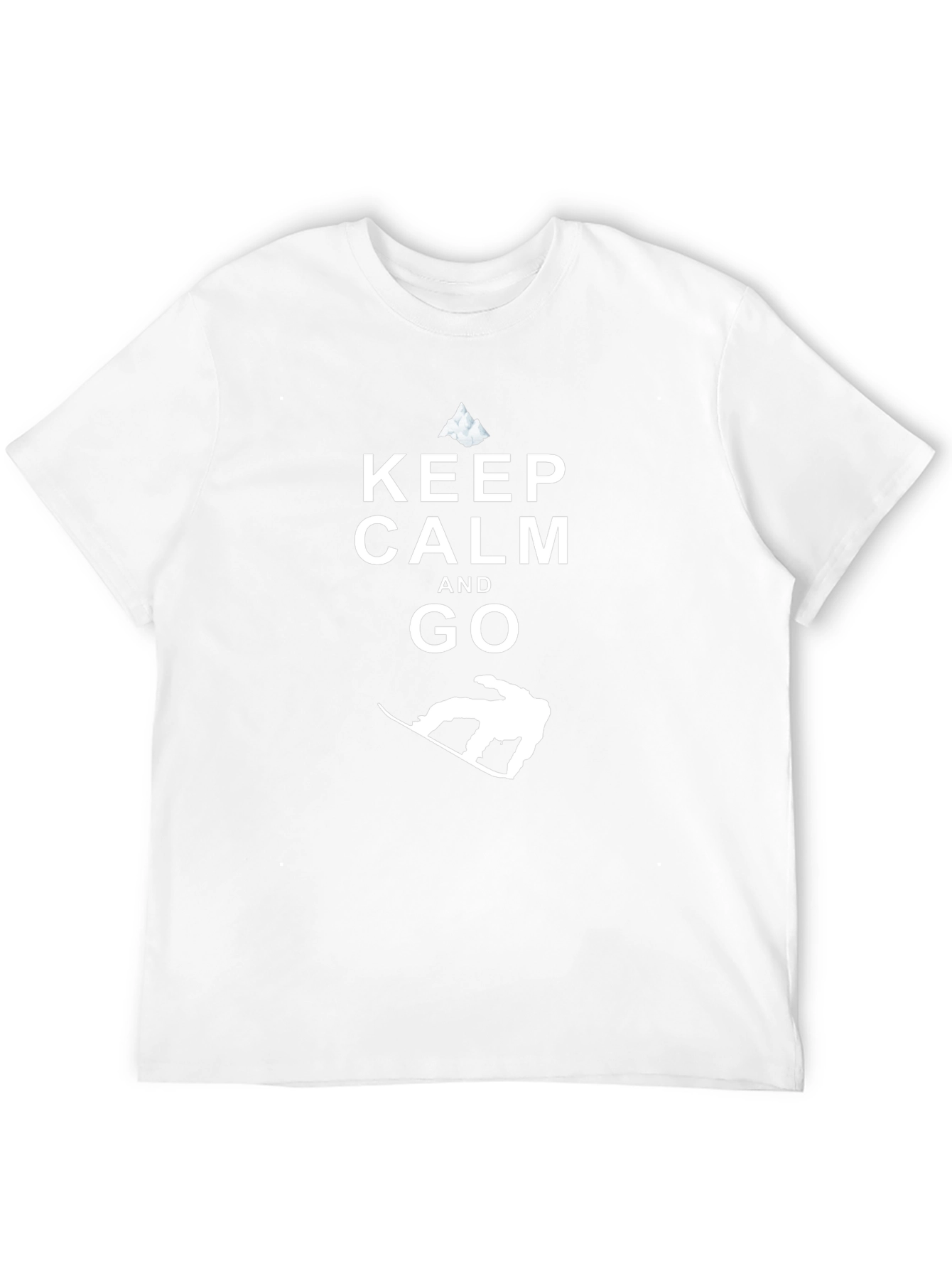 Keep Calm and Go Snowboarding Black T-Shirt