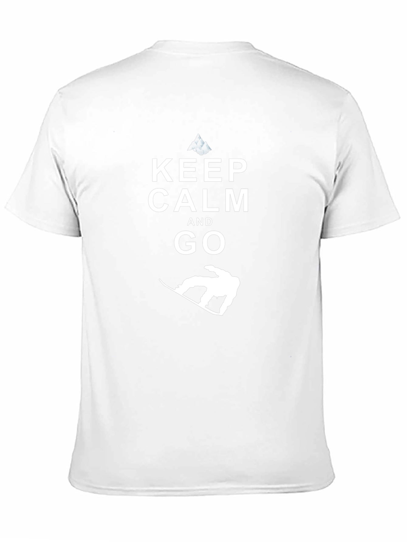 Keep Calm and Go Snowboarding Black T-Shirt