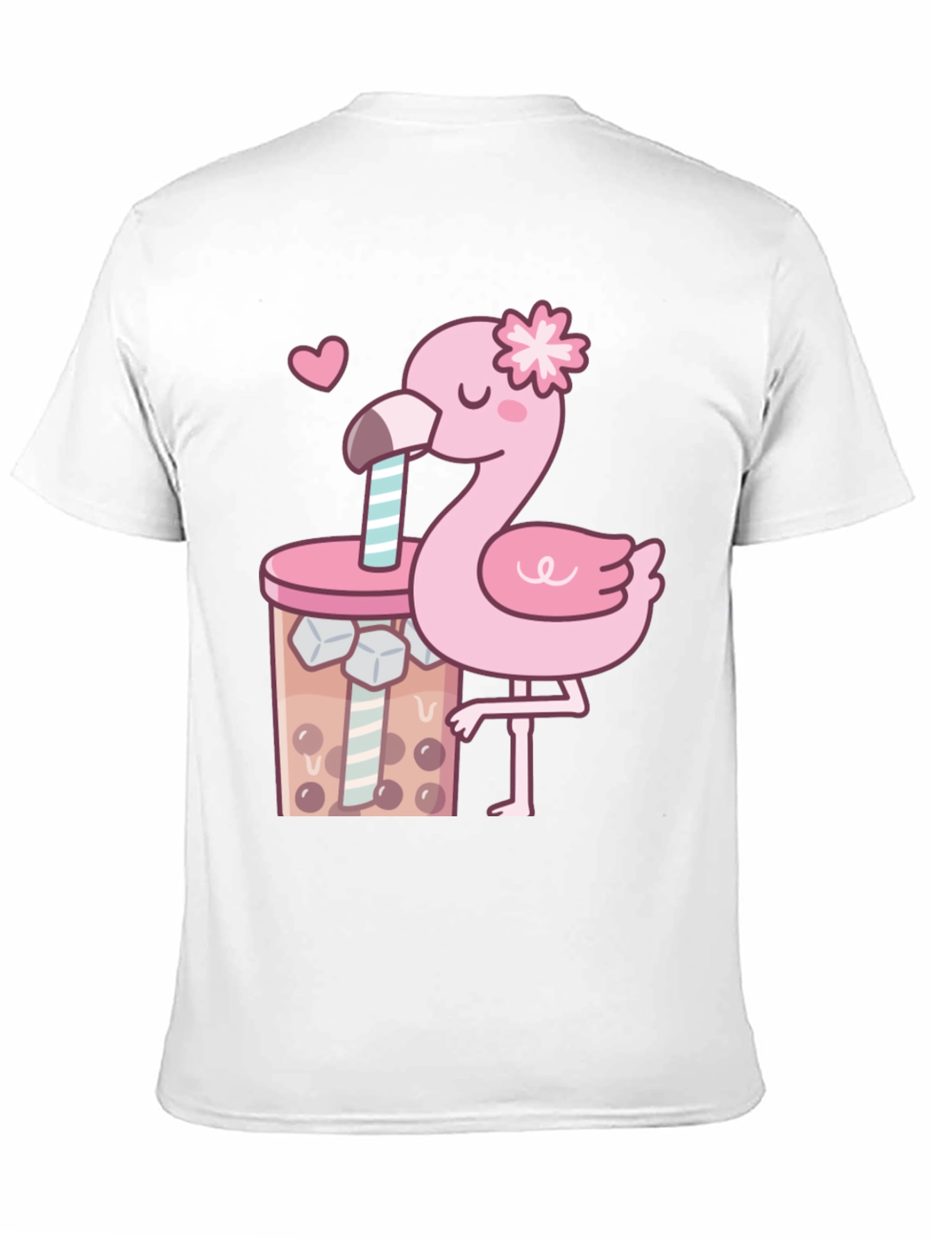 Cute Flamingo Bubble Tea Graphic Tee
