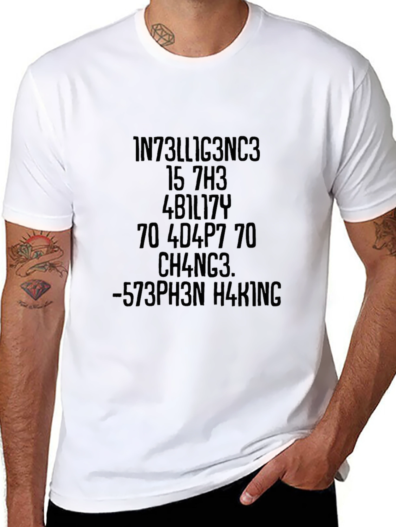 Intelligence Ability Change Stephen Hawking T-Shirt