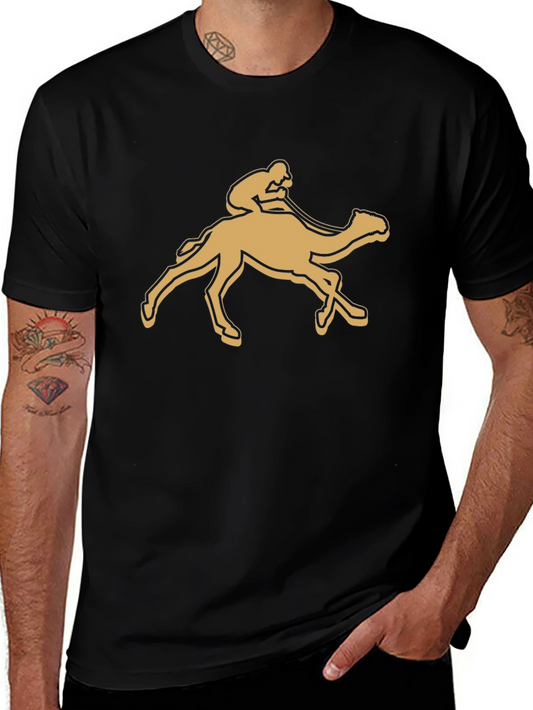 Camel Rider Graphic Tee - Stylish Black T-Shirt