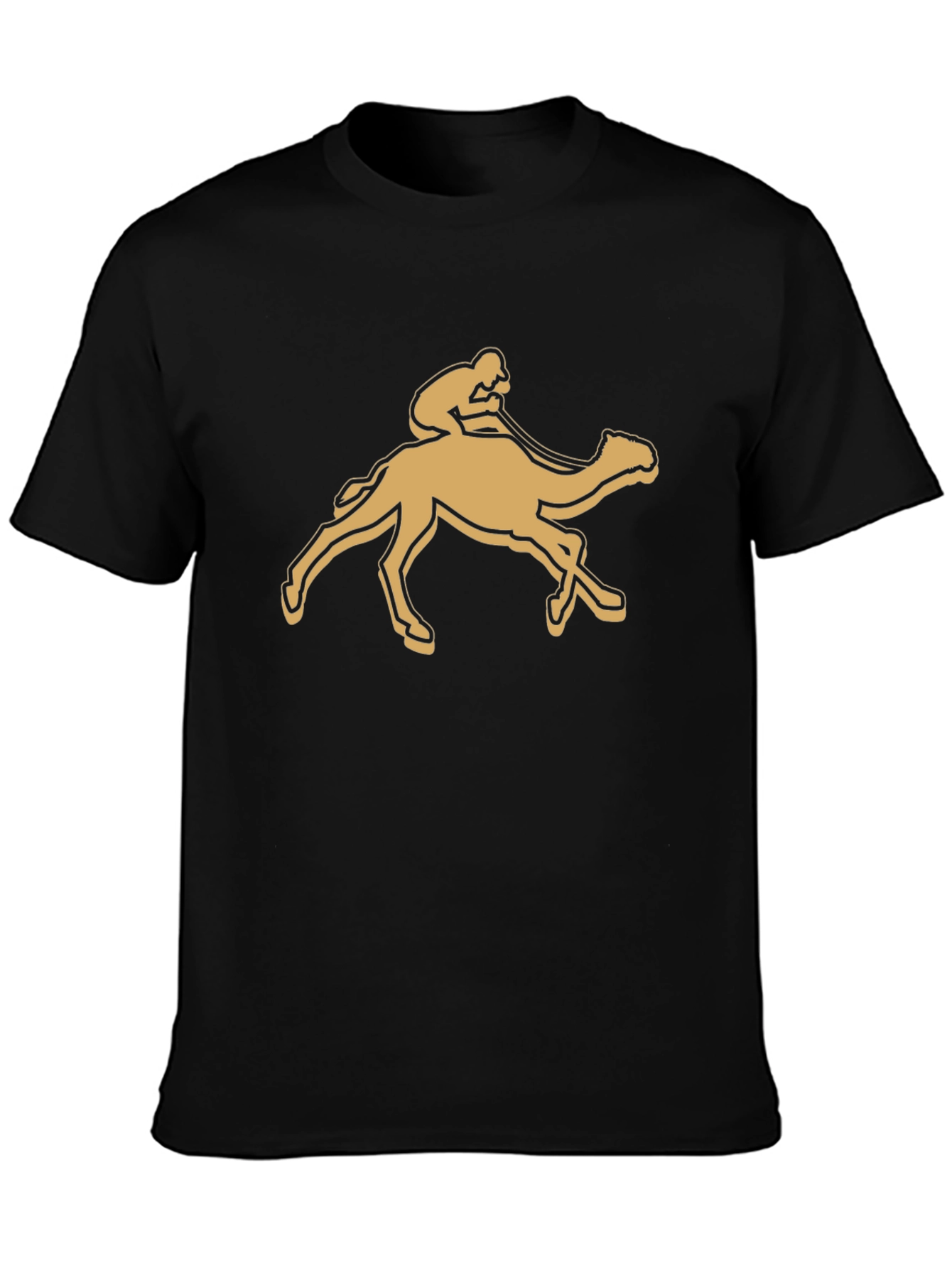 Camel Rider Graphic Tee - Stylish Black T-Shirt