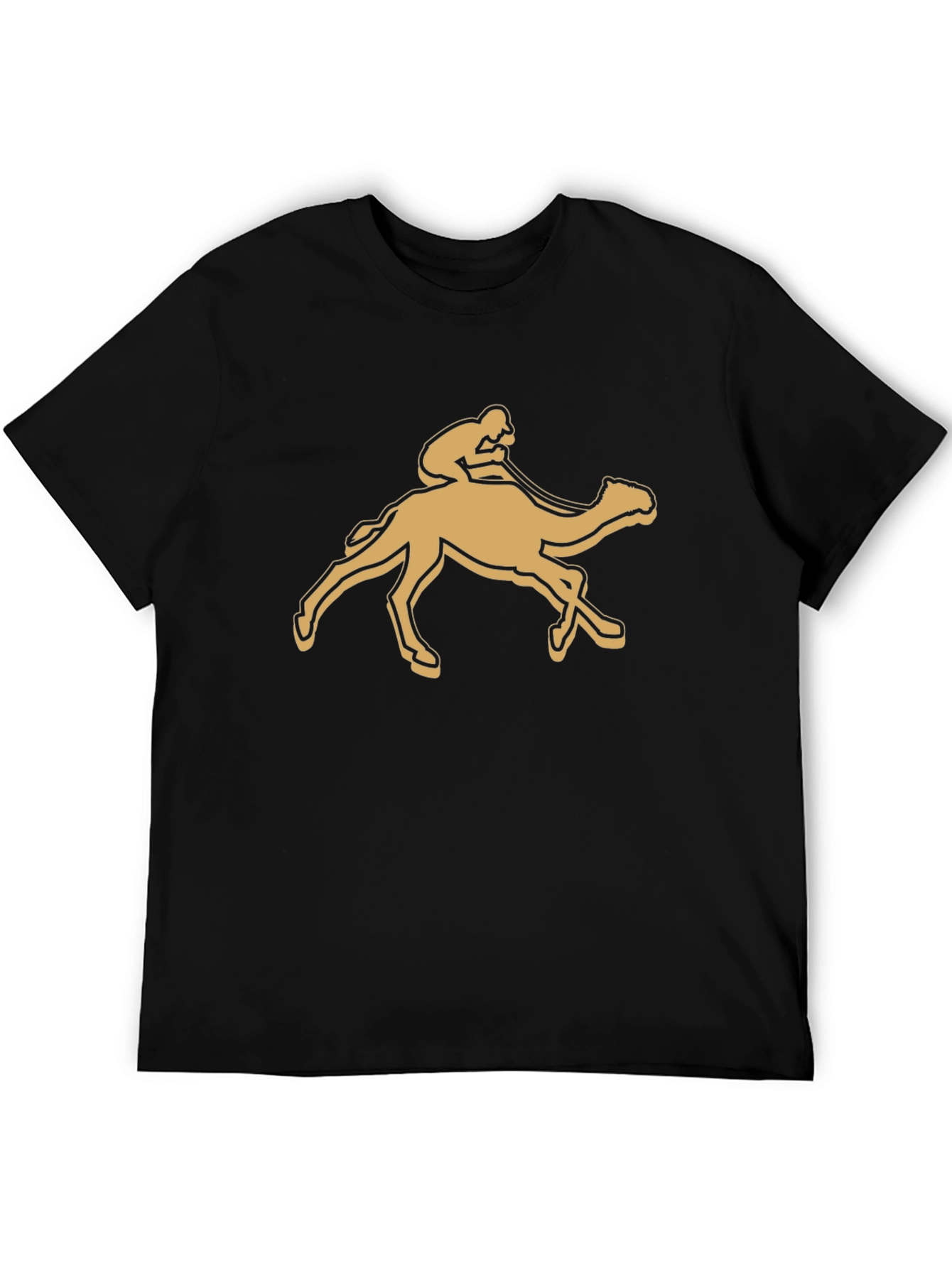 Camel Rider Graphic Tee - Stylish Black T-Shirt