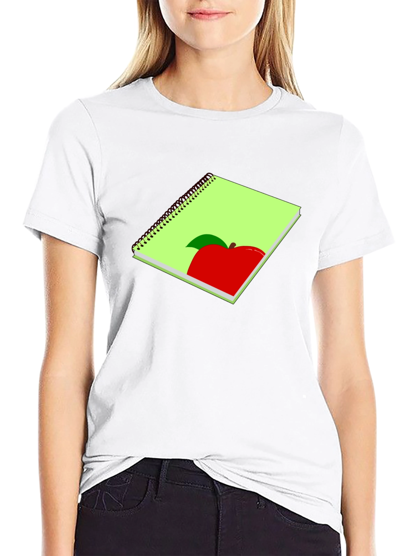 Apple Notebook Graphic Tee - Casual Style