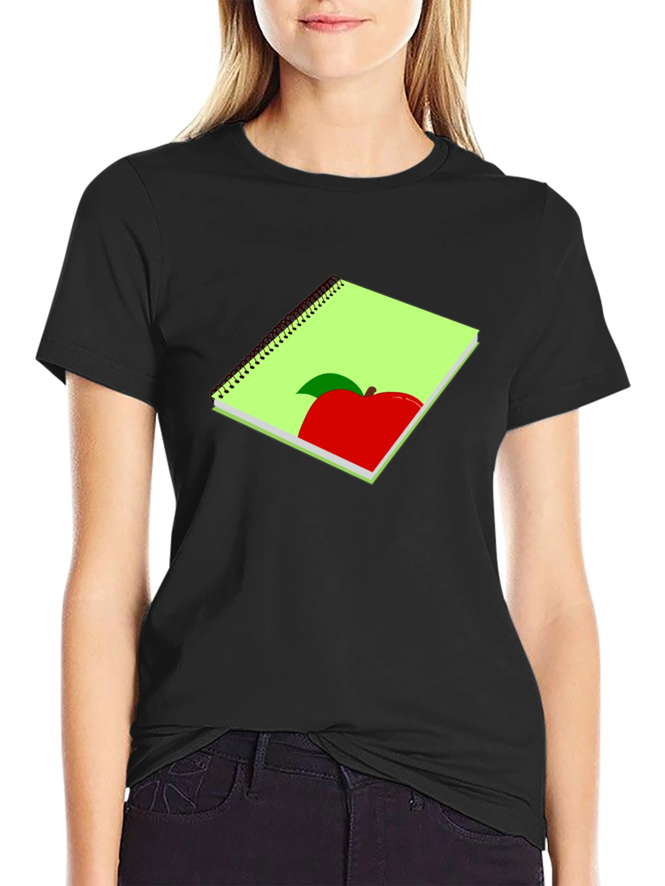 Apple Notebook Graphic Tee - Casual Style