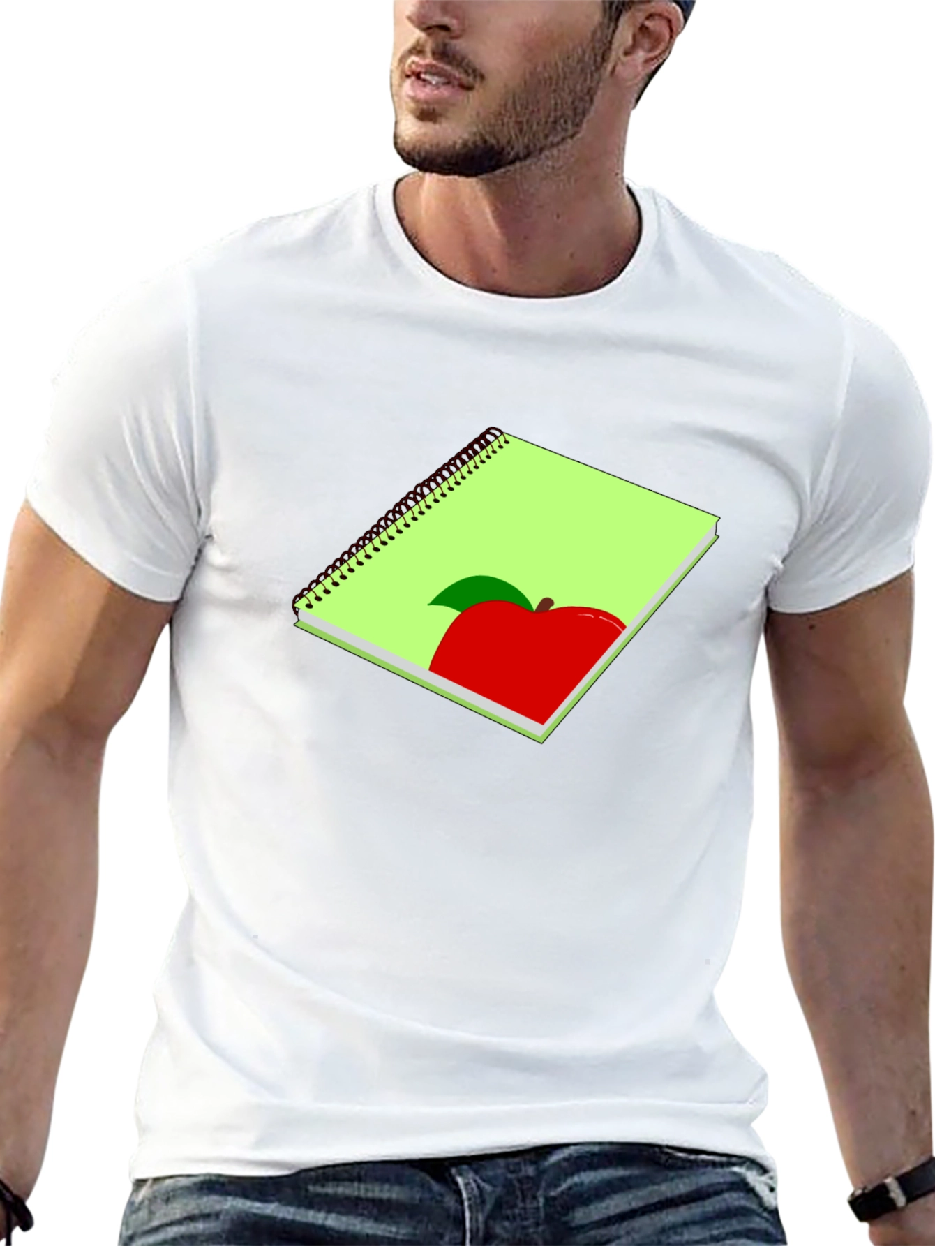 Apple Notebook Graphic Tee - Casual Style