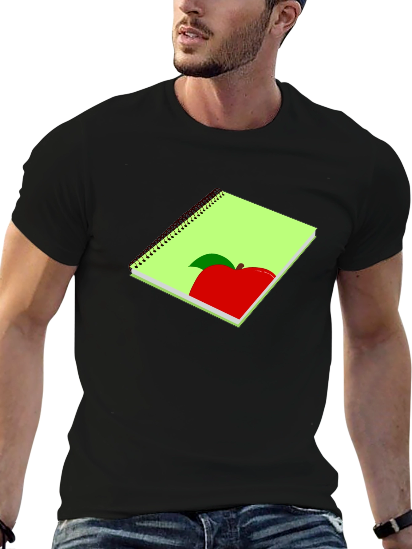 Apple Notebook Graphic Tee - Casual Style