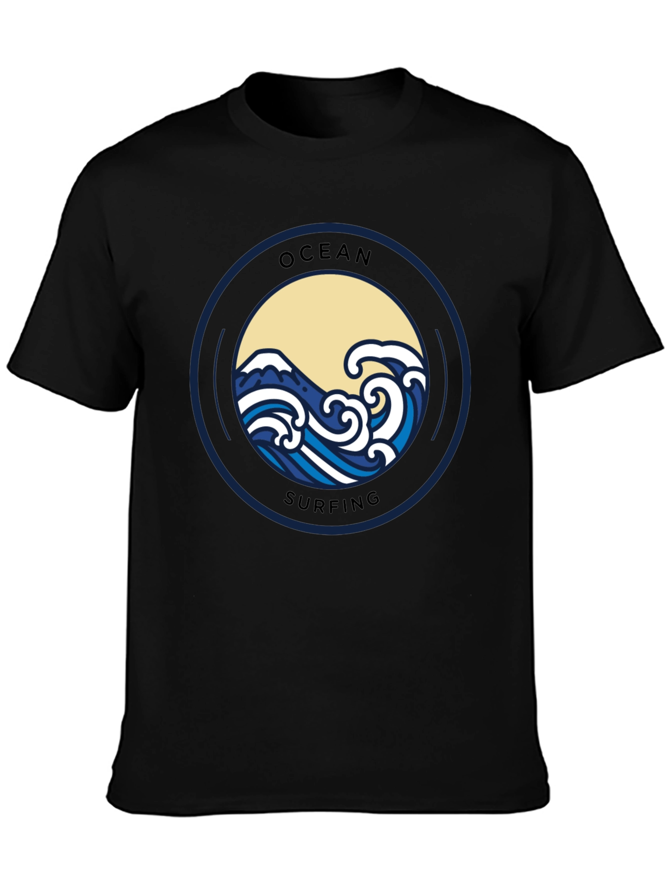 Ocean Surfing Graphic Tee - Black