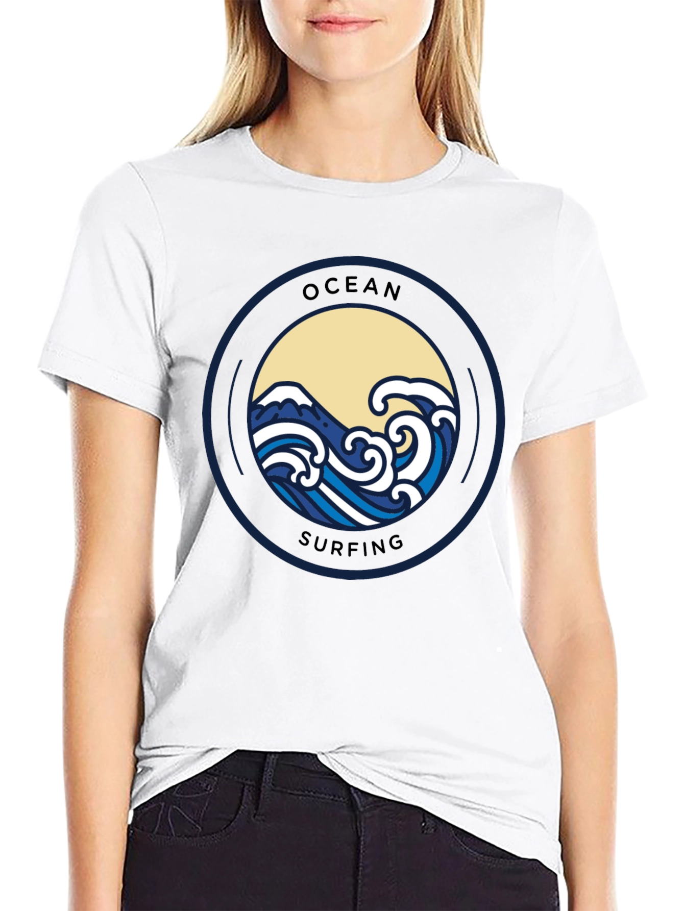 Ocean Surfing Graphic Tee - Black