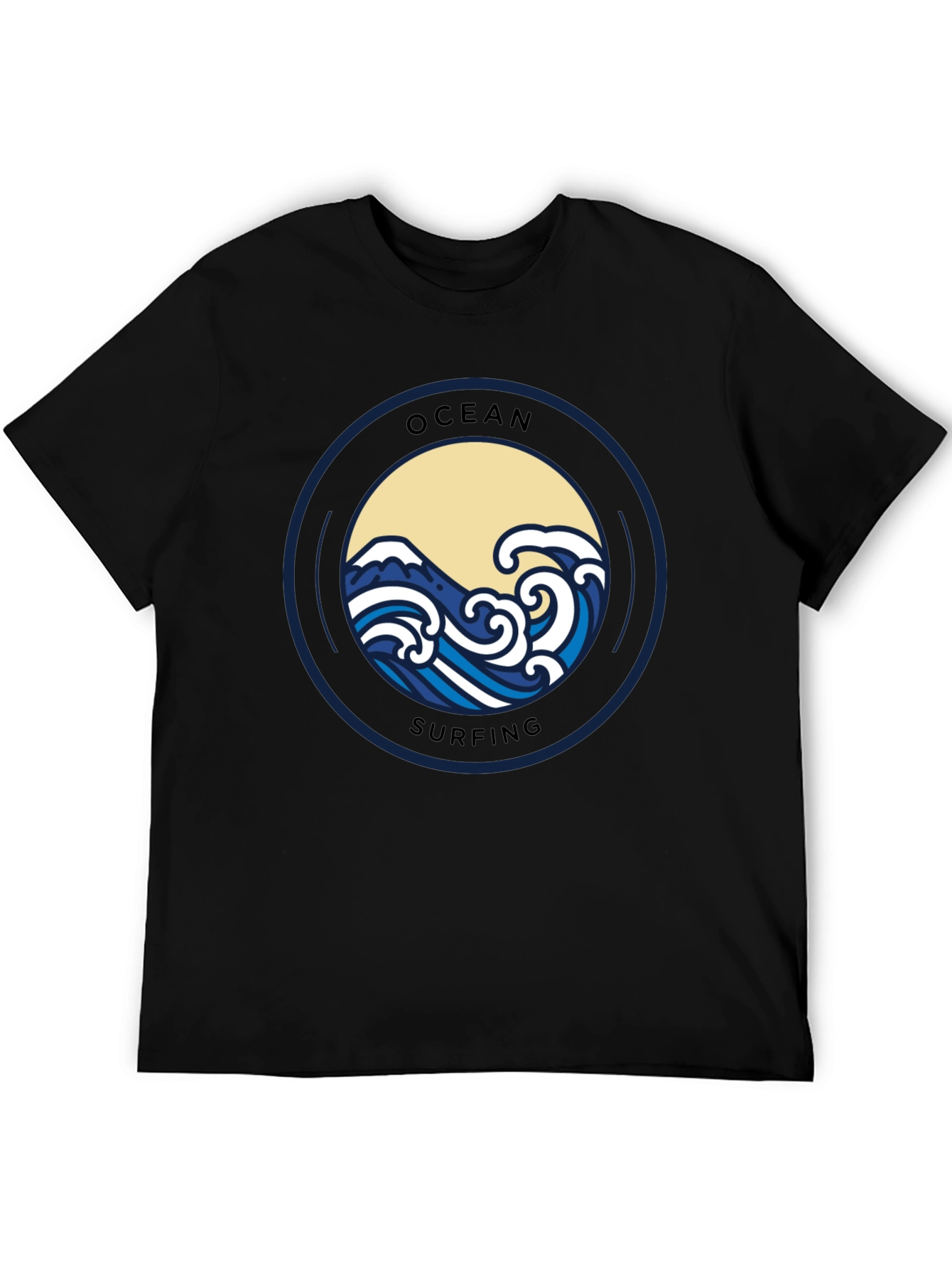Ocean Surfing Graphic Tee - Black