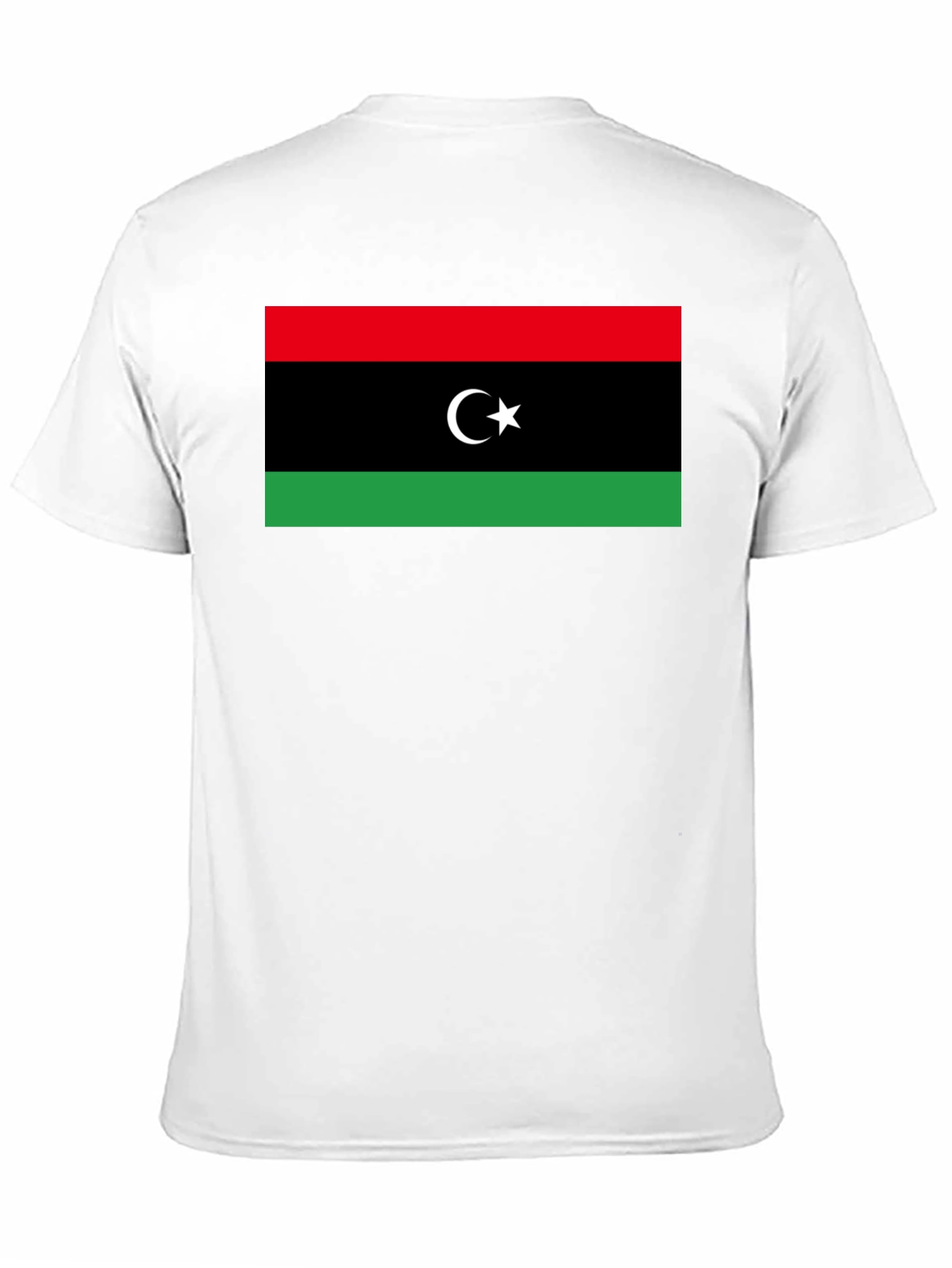 Libya Flag T-Shirt - Black Cotton Tee