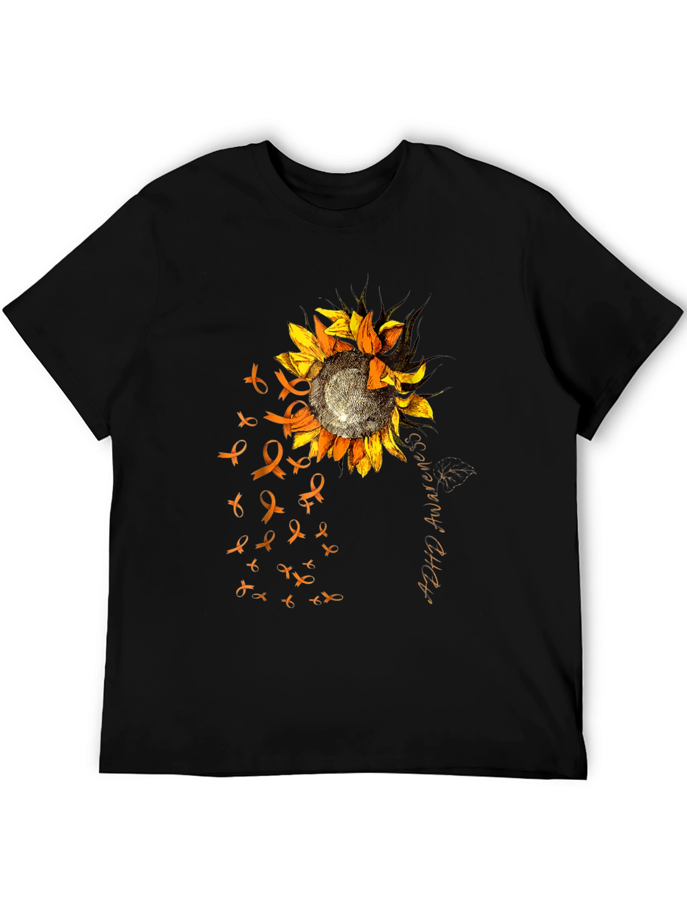 ADHD Awareness Sunflower Ribbon T-Shirt