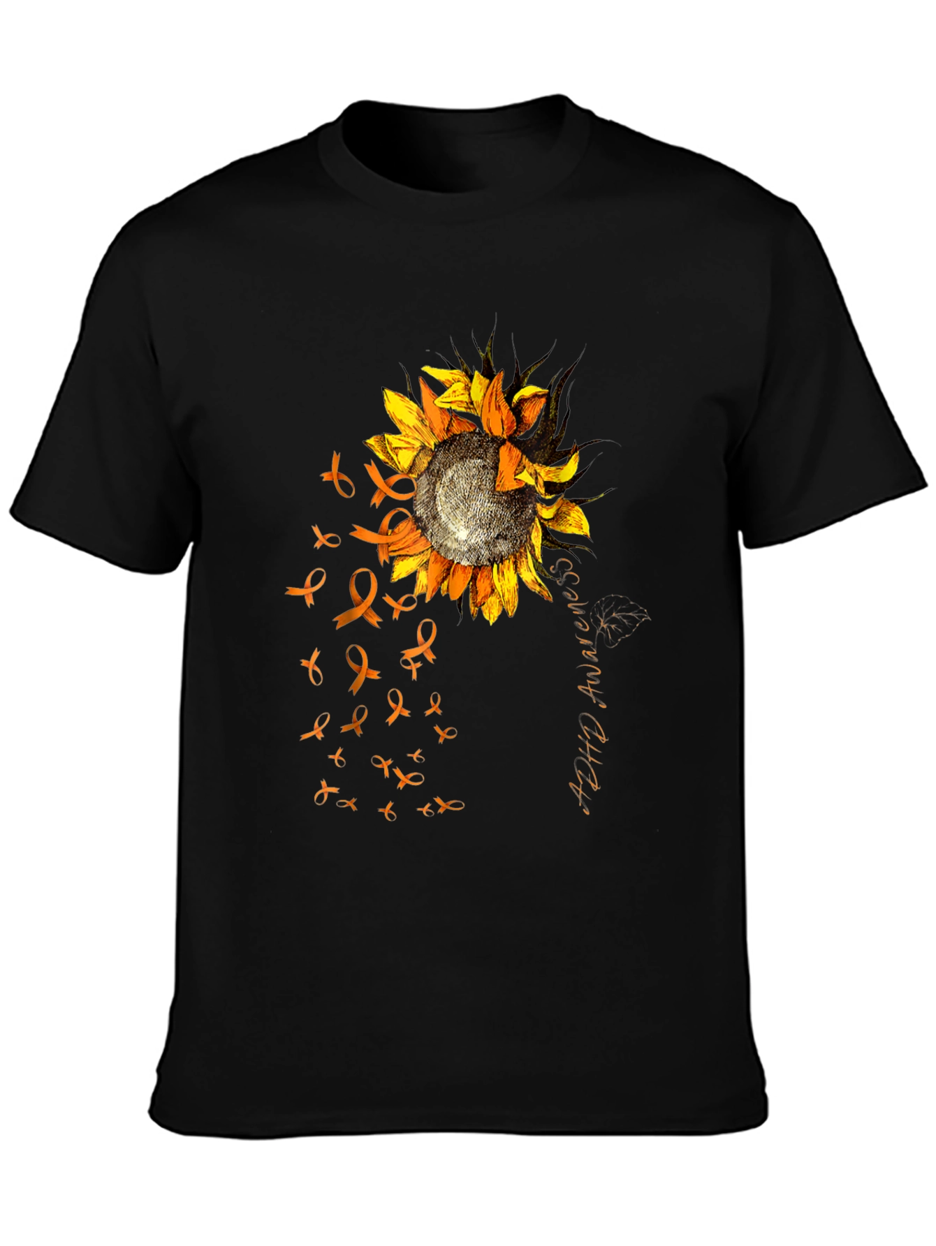 ADHD Awareness Sunflower Ribbon T-Shirt