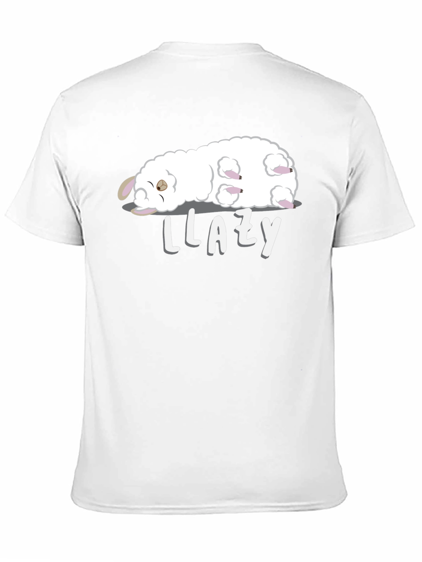 Llazy Llama Black T-Shirt - Cute Cartoon Graphic Tee