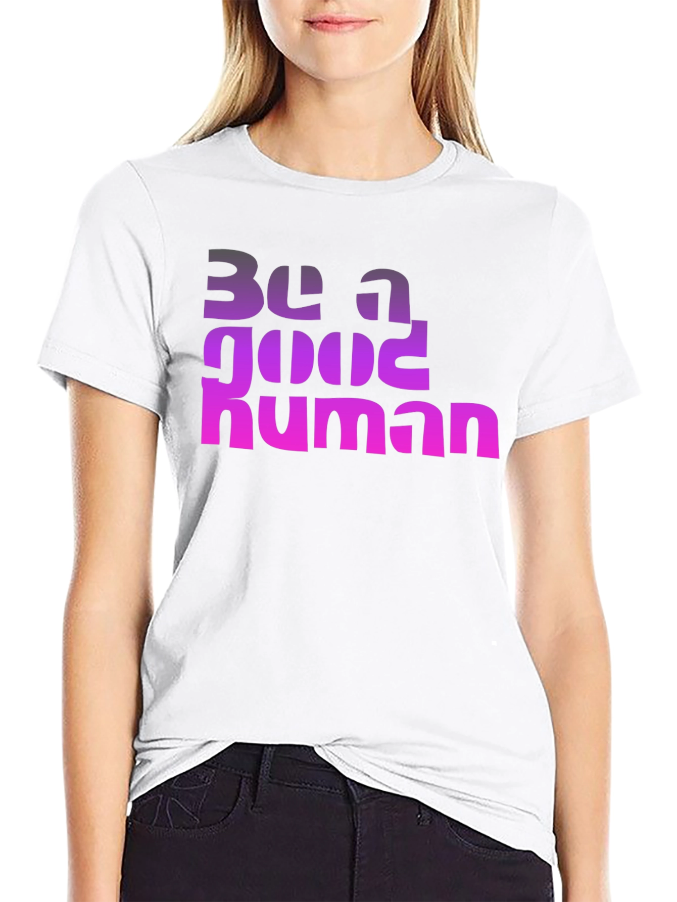 Be a Good Human Graphic T-Shirt - Black