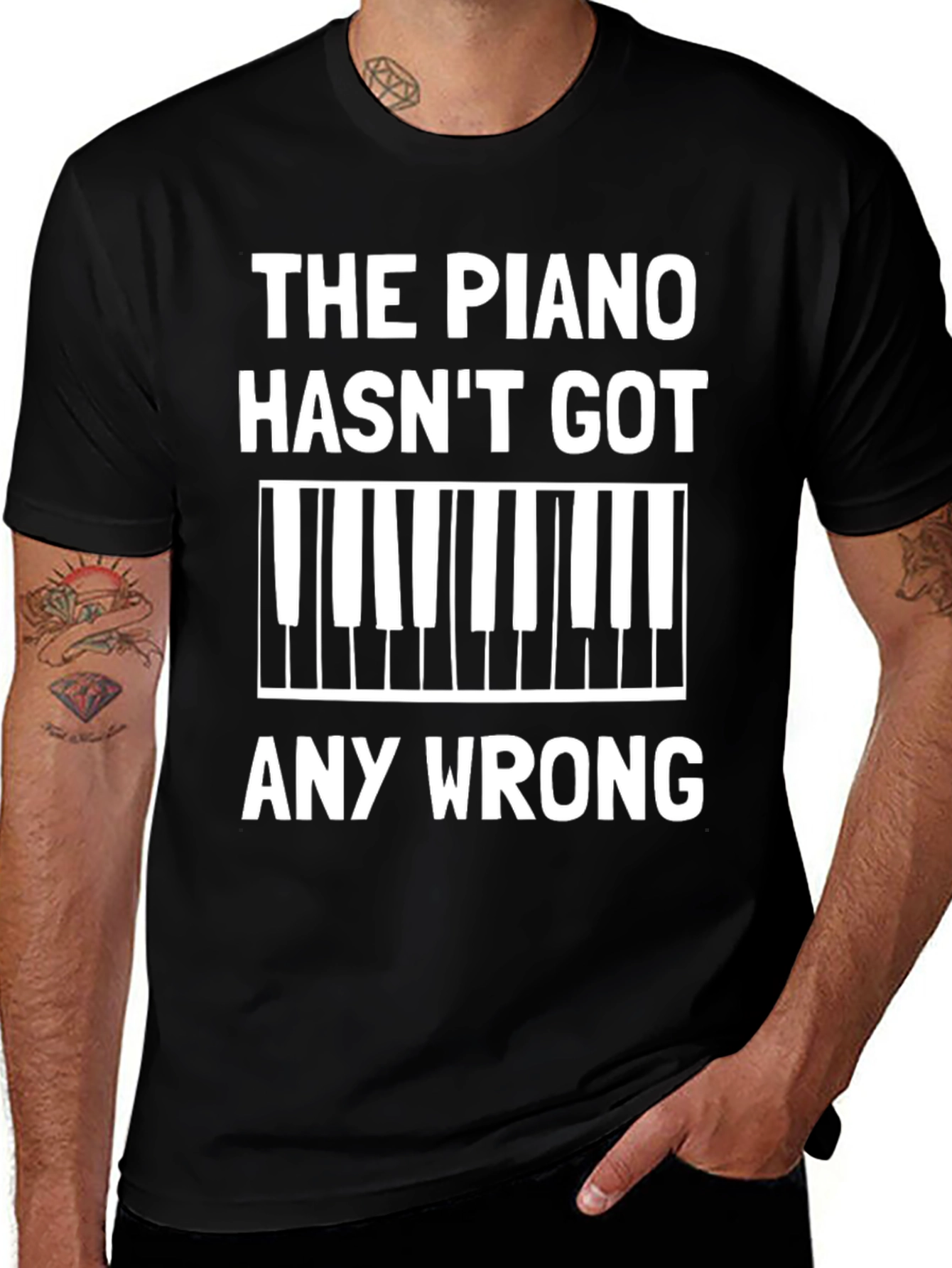 Piano Keys Graphic Tee - Music Lover Shirt