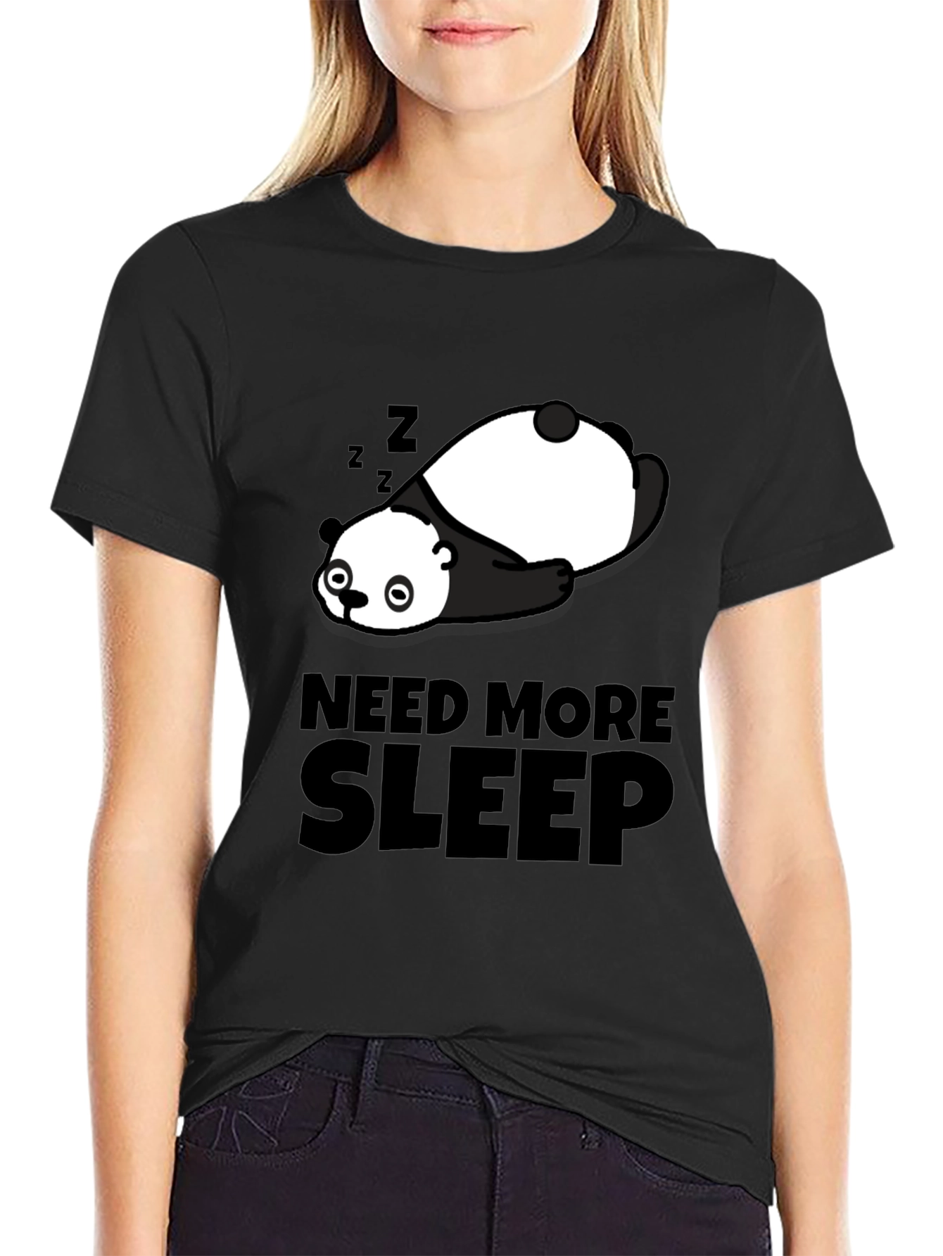 Need More Sleep Panda Graphic T-Shirt