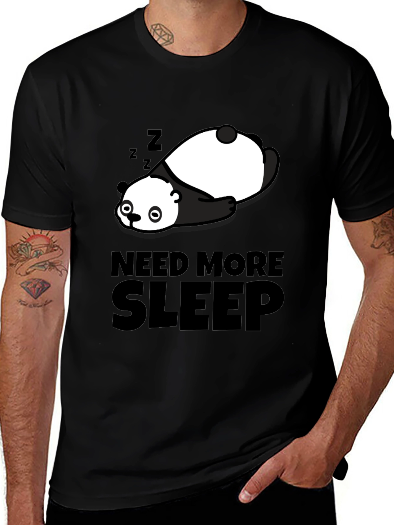 Need More Sleep Panda Graphic T-Shirt
