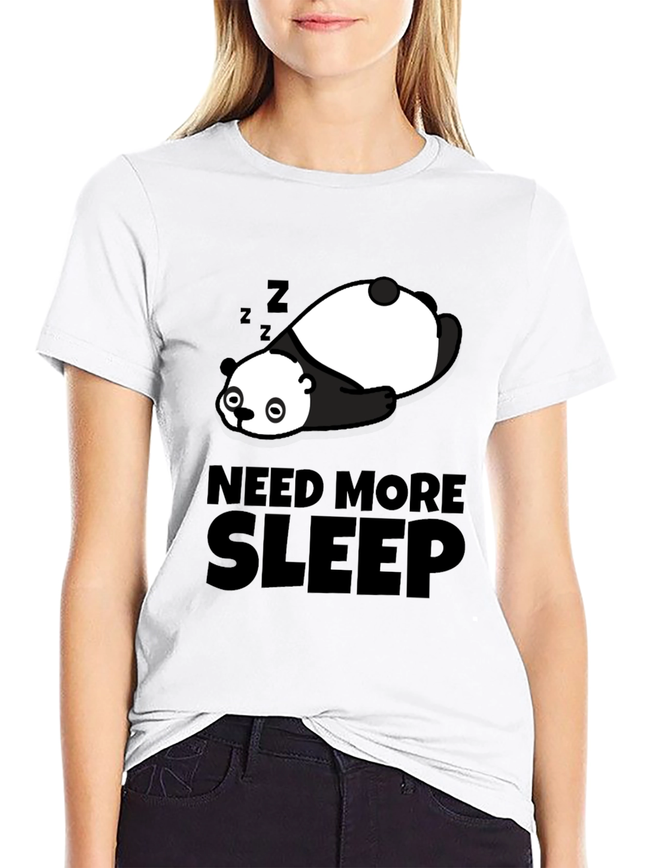 Need More Sleep Panda Graphic T-Shirt
