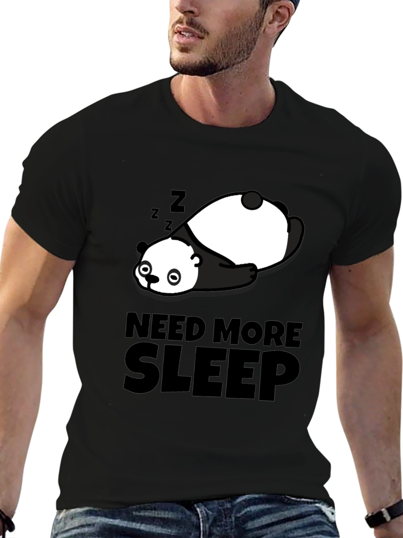 Need More Sleep Panda Graphic T-Shirt