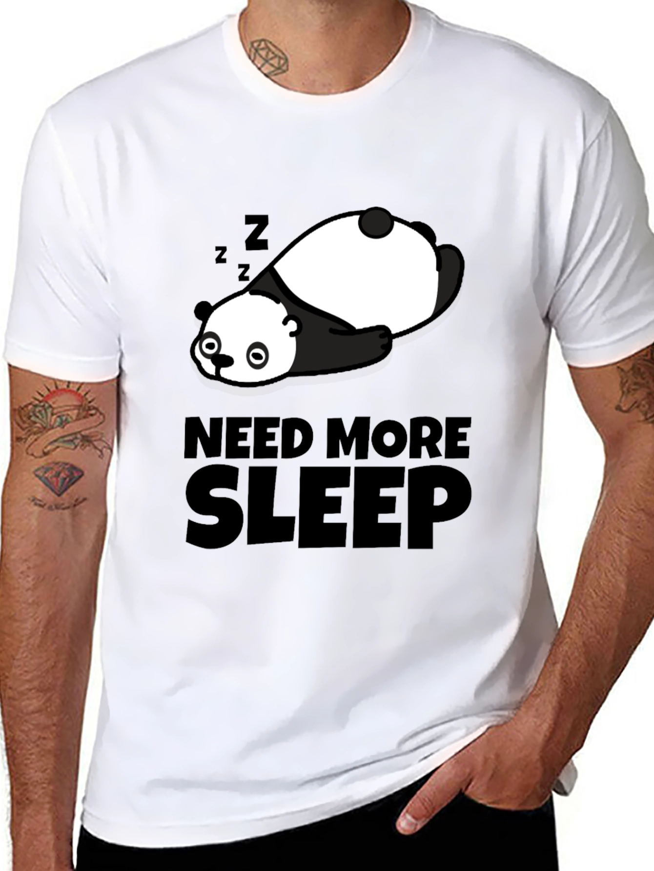 Need More Sleep Panda Graphic T-Shirt