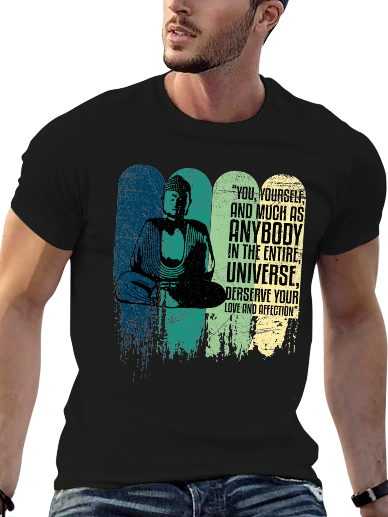 Buddha Quote Graphic Tee - You Deserve Love T-Shirt