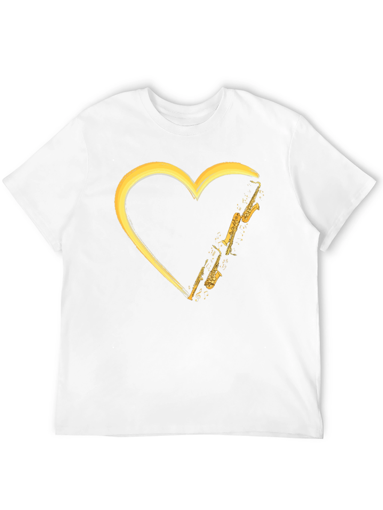 Saxophone Heart Graphic Tee - Musicians Love