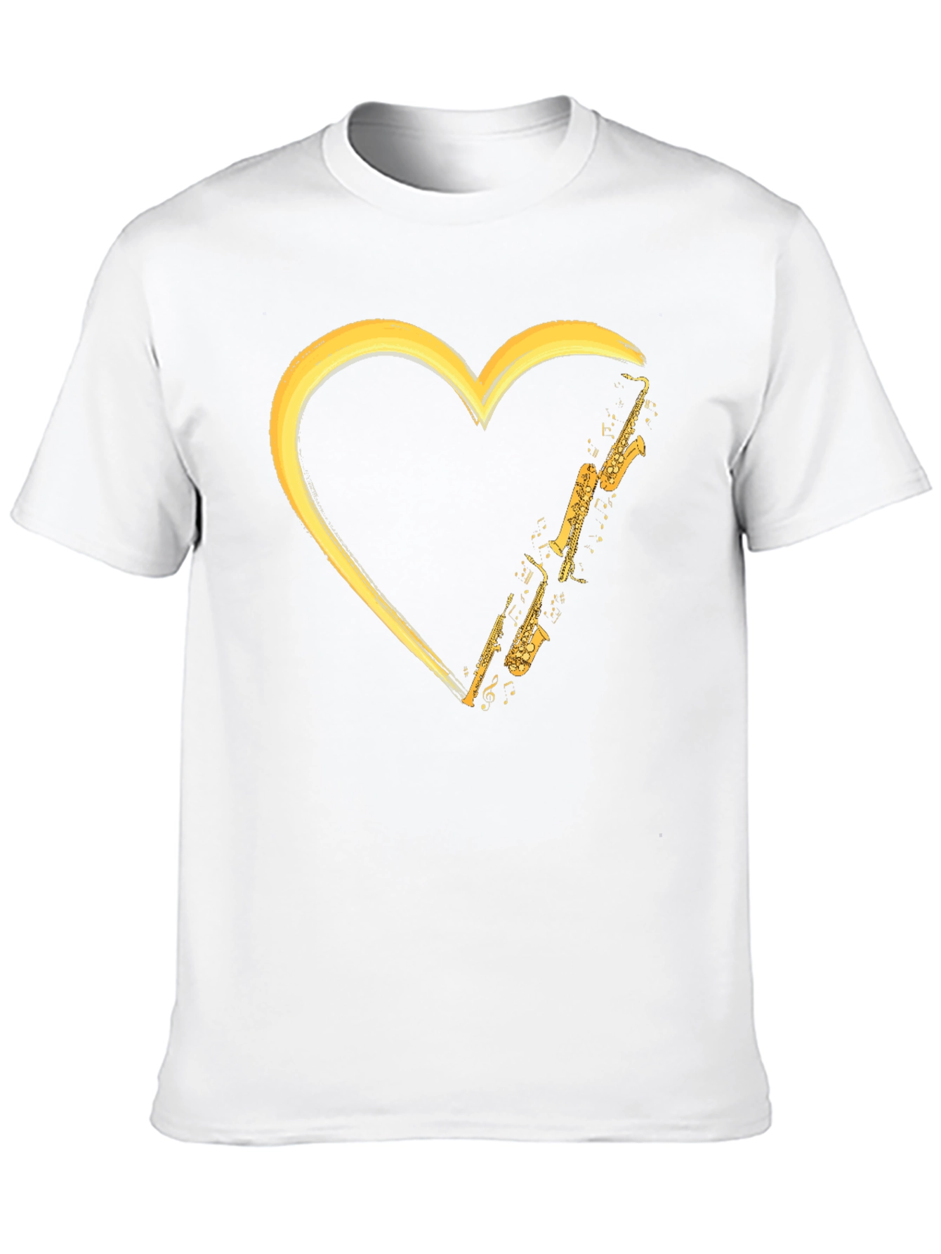 Saxophone Heart Graphic Tee - Musicians Love