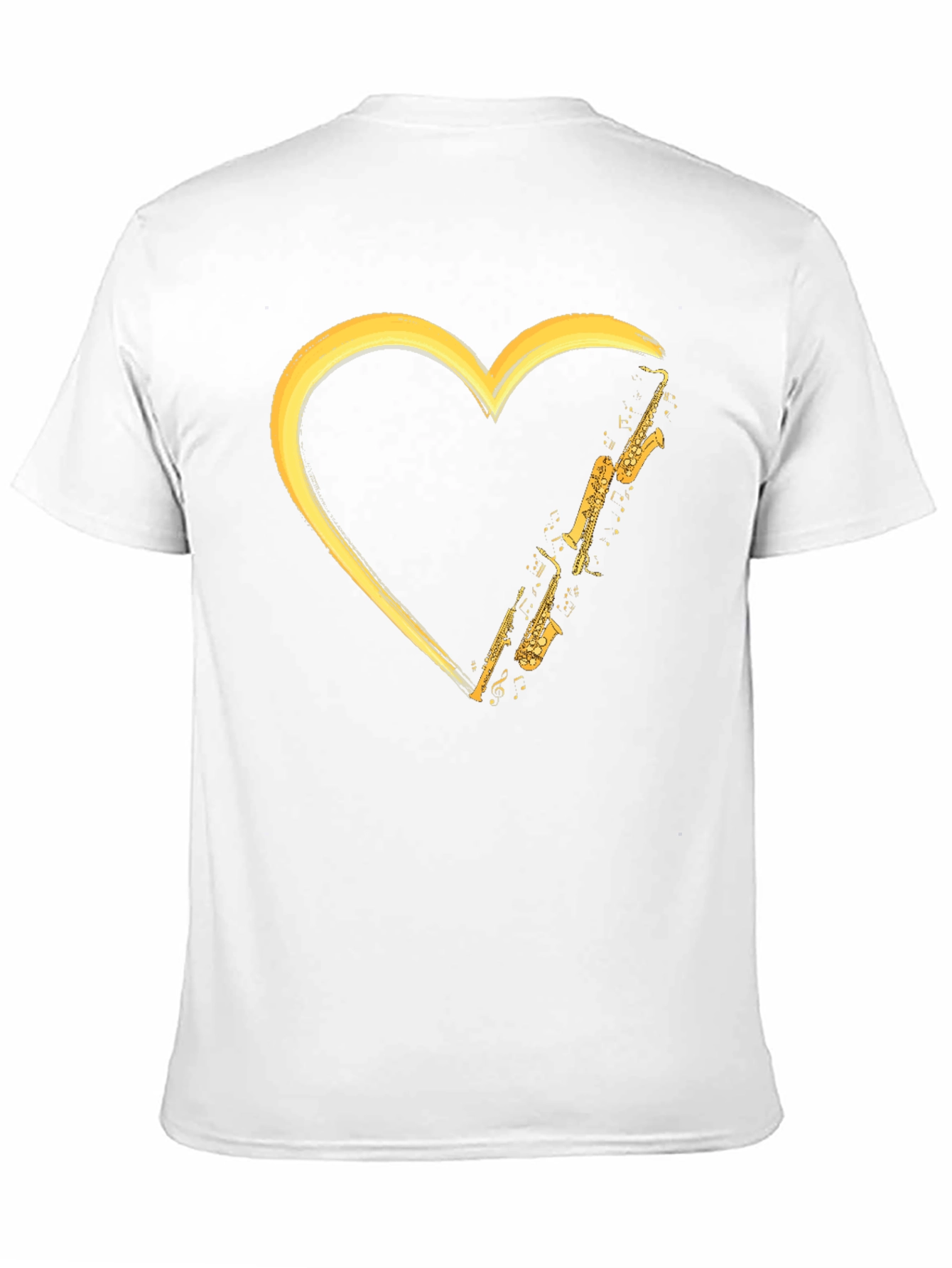 Saxophone Heart Graphic Tee - Musicians Love