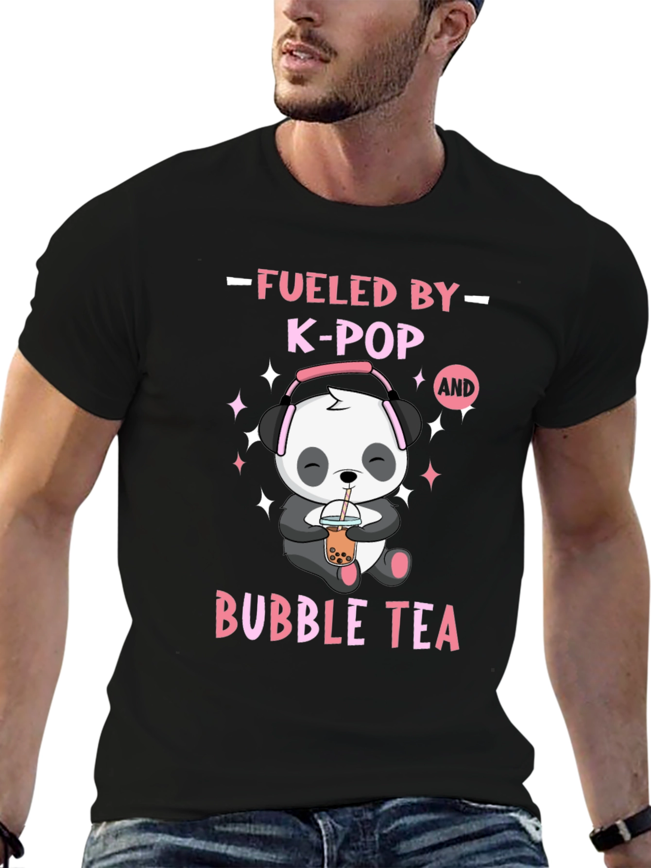 Fueled by K-Pop & Bubble Tea Panda T-Shirt