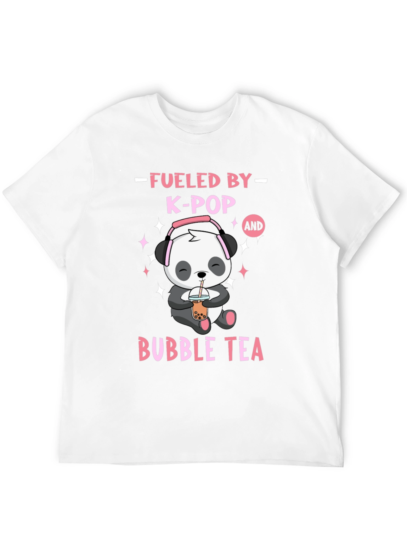 Fueled by K-Pop & Bubble Tea Panda T-Shirt
