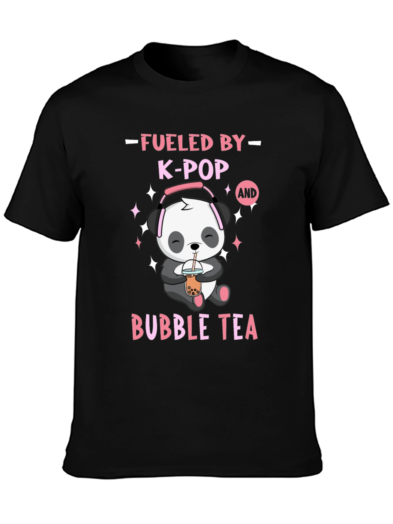 Fueled by K-Pop & Bubble Tea Panda T-Shirt