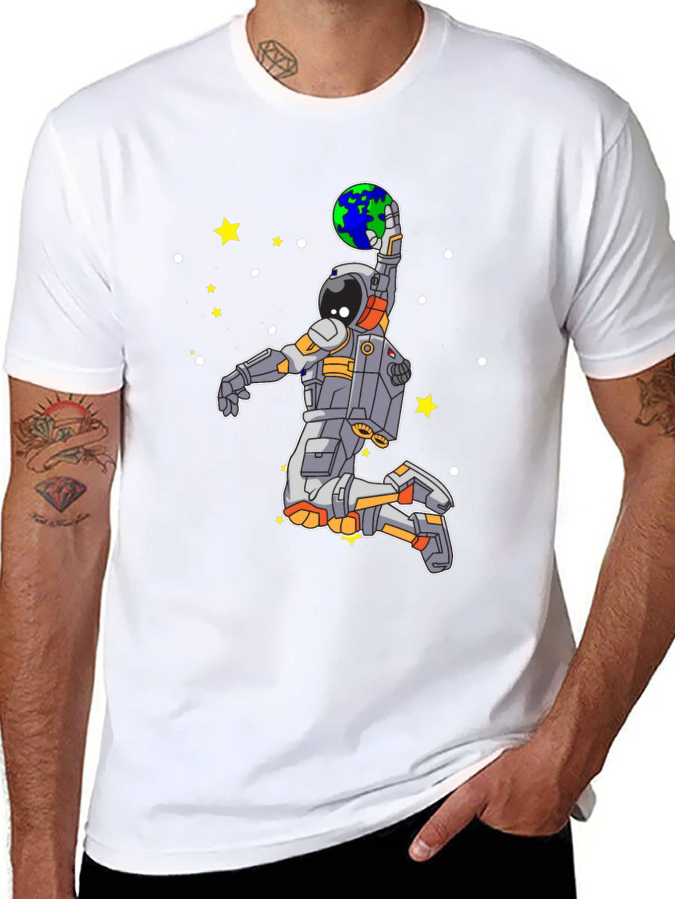 Astronaut Dunking Earth T-Shirt